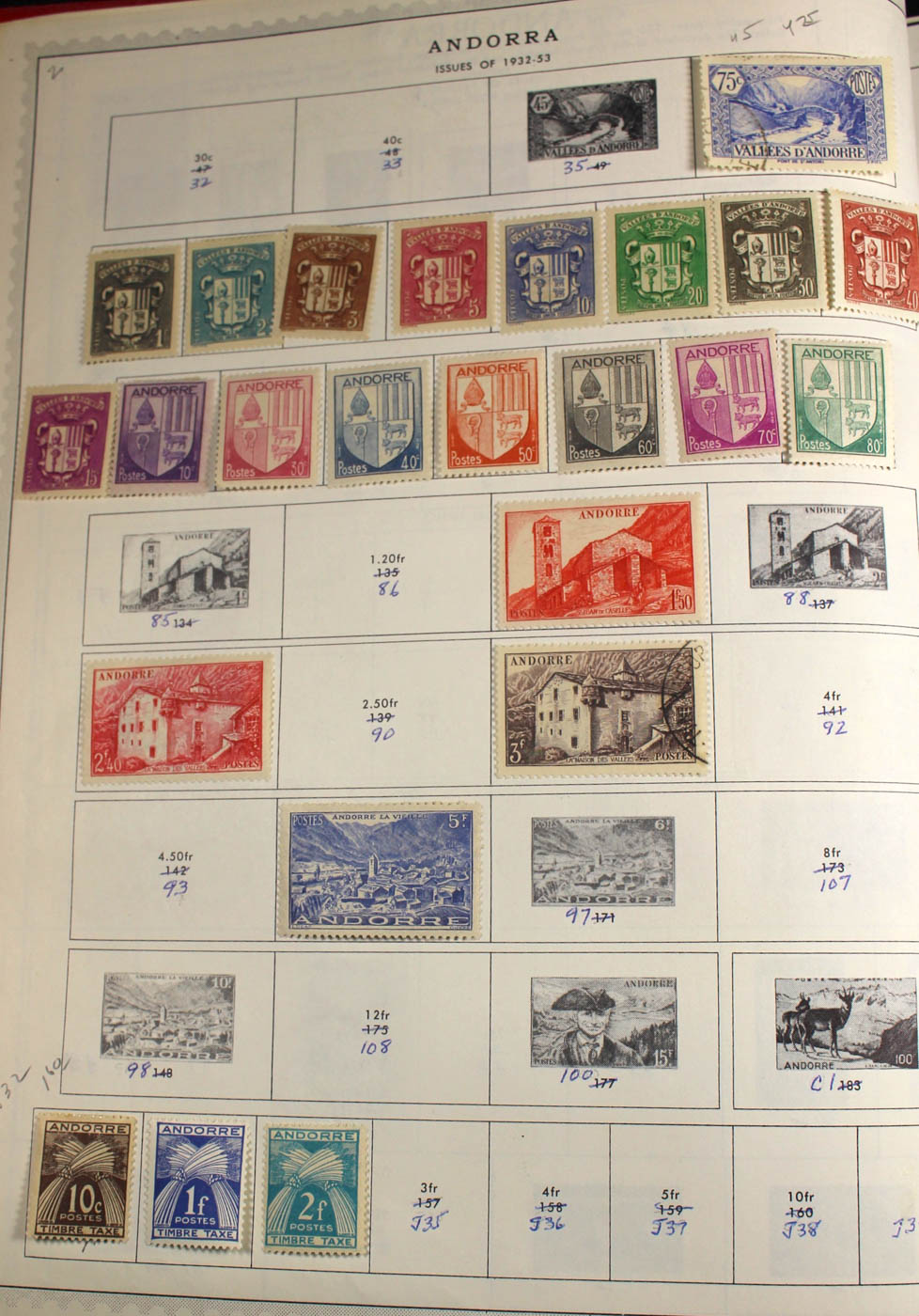 Group of Foreign Stamps from Algeria - Brazil Presented in a Minkus Stamp Album
