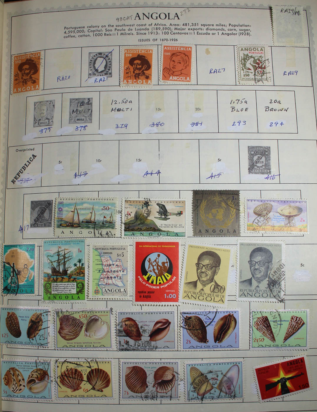 Group of Foreign Stamps from Algeria - Brazil Presented in a Minkus Stamp Album