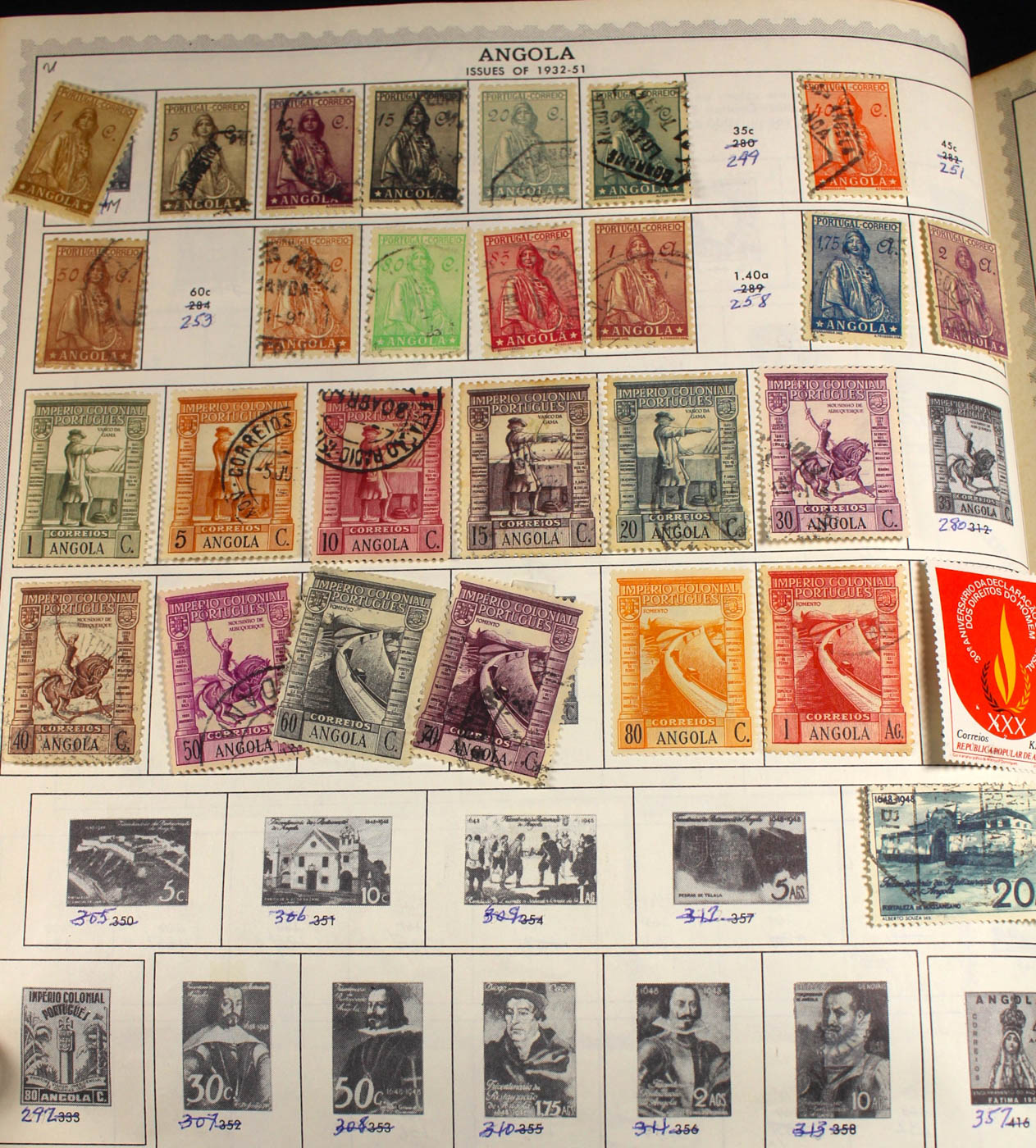 Group of Foreign Stamps from Algeria - Brazil Presented in a Minkus Stamp Album