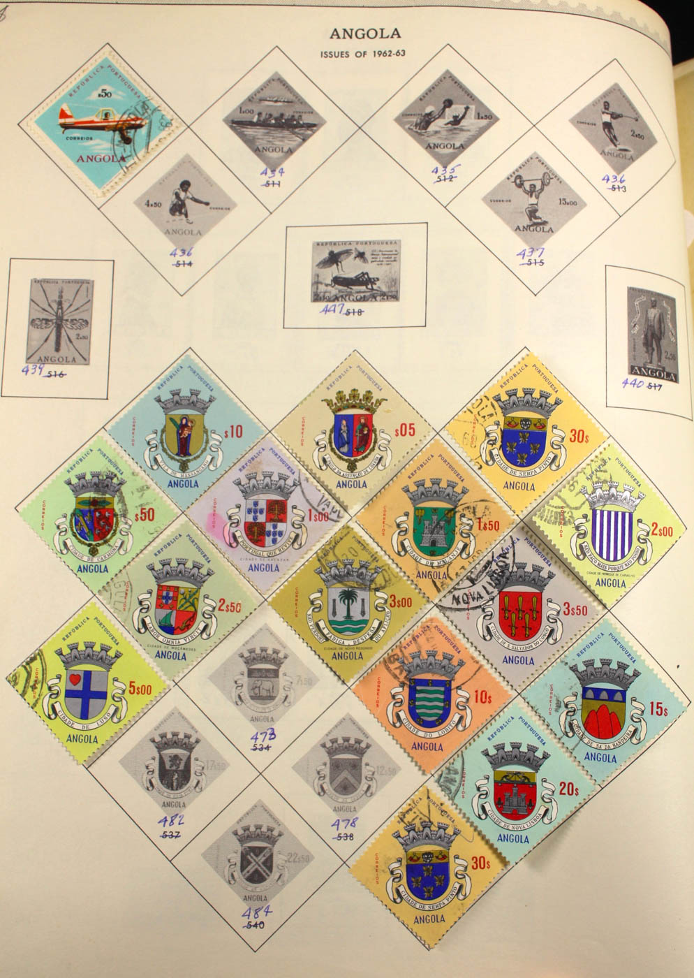 Group of Foreign Stamps from Algeria - Brazil Presented in a Minkus Stamp Album