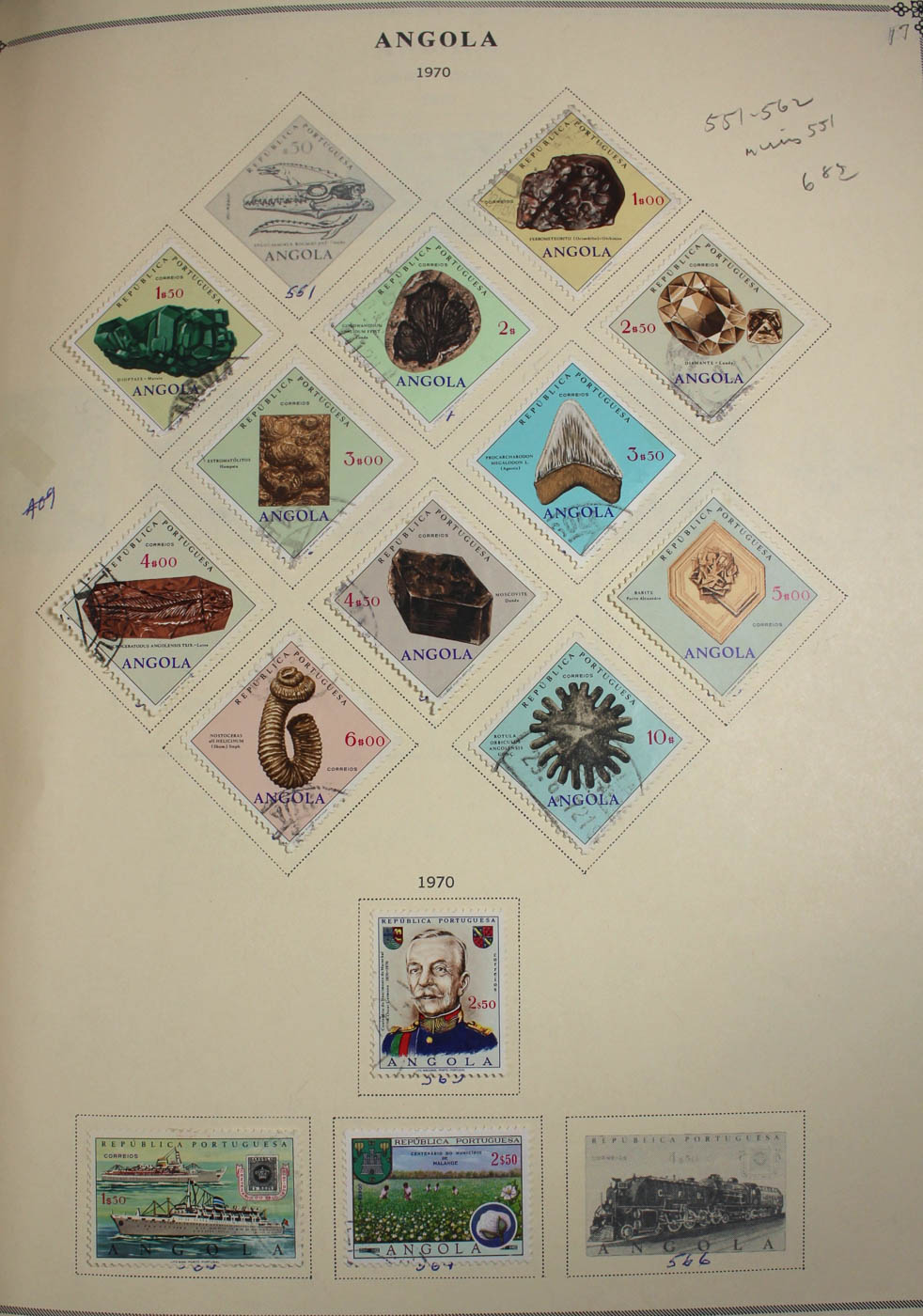 Group of Foreign Stamps from Algeria - Brazil Presented in a Minkus Stamp Album