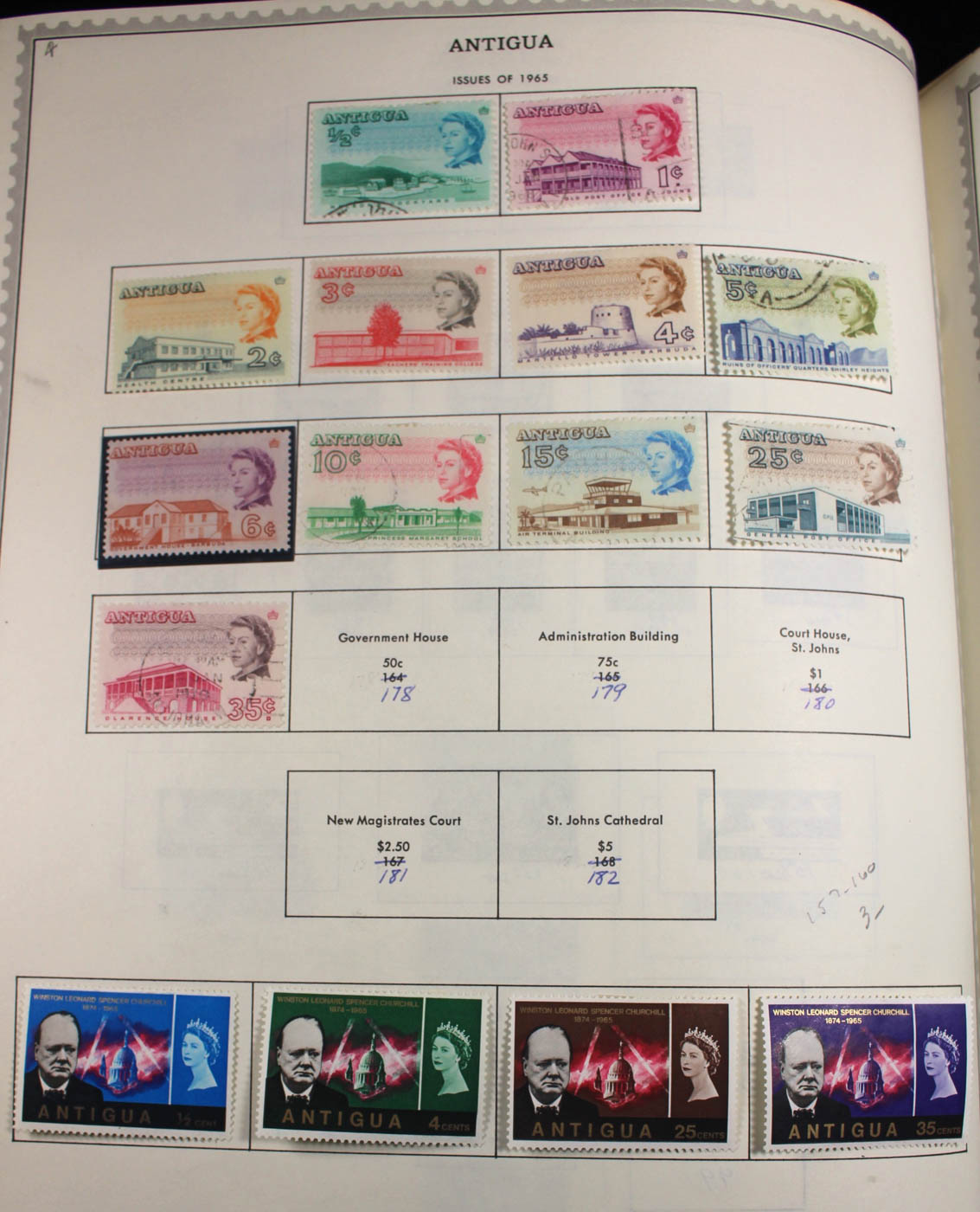 Group of Foreign Stamps from Algeria - Brazil Presented in a Minkus Stamp Album