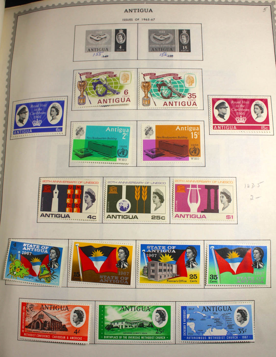 Group of Foreign Stamps from Algeria - Brazil Presented in a Minkus Stamp Album