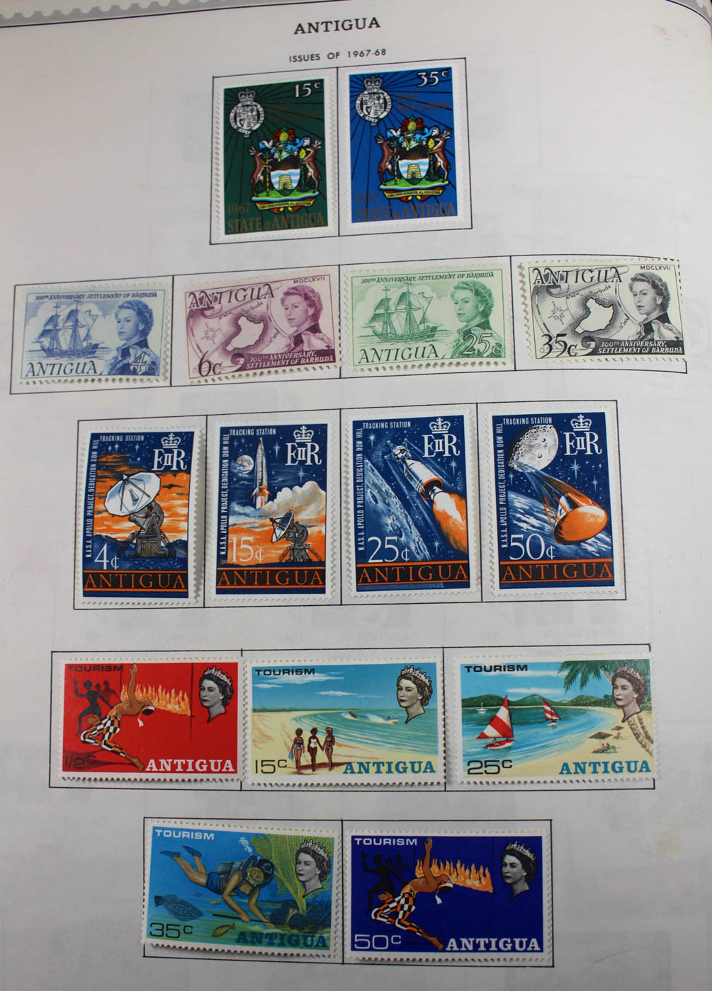 Group of Foreign Stamps from Algeria - Brazil Presented in a Minkus Stamp Album