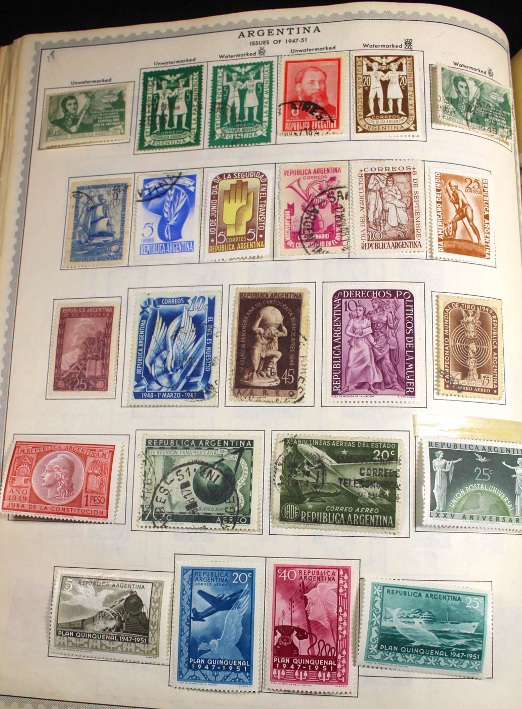 Group of Foreign Stamps from Algeria - Brazil Presented in a Minkus Stamp Album