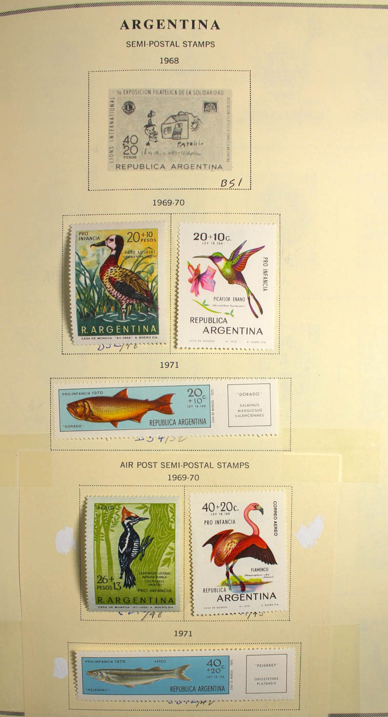 Group of Foreign Stamps from Algeria - Brazil Presented in a Minkus Stamp Album