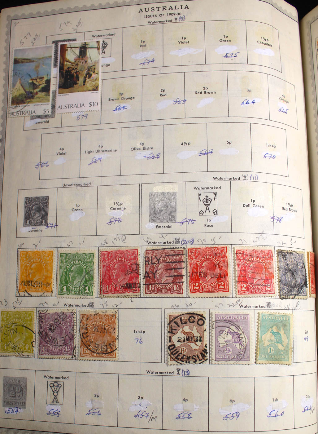 Group of Foreign Stamps from Algeria - Brazil Presented in a Minkus Stamp Album