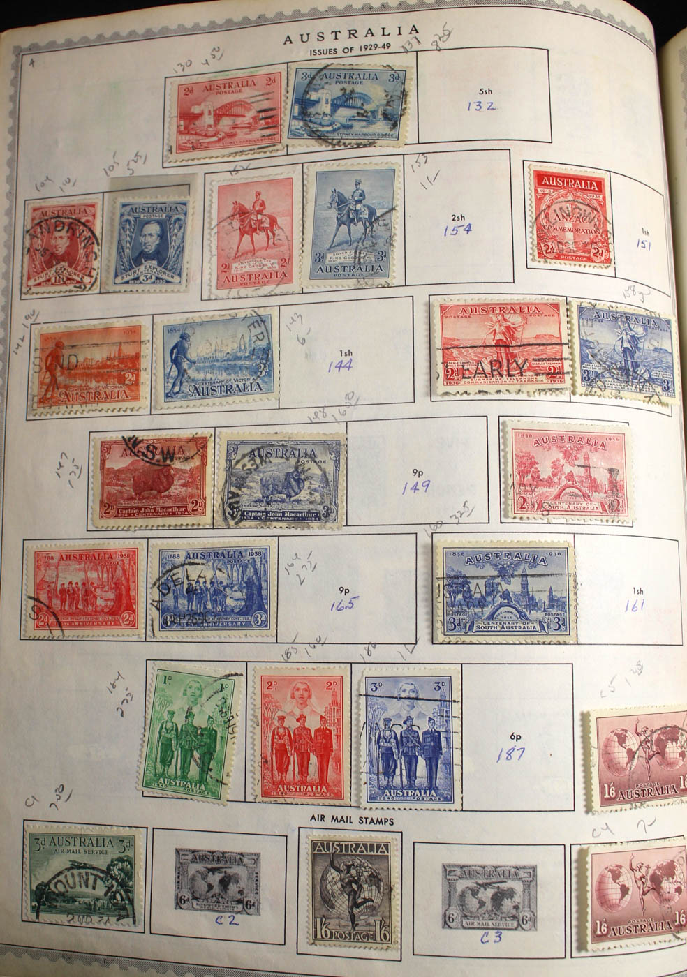 Group of Foreign Stamps from Algeria - Brazil Presented in a Minkus Stamp Album