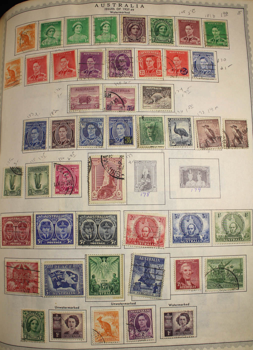 Group of Foreign Stamps from Algeria - Brazil Presented in a Minkus Stamp Album