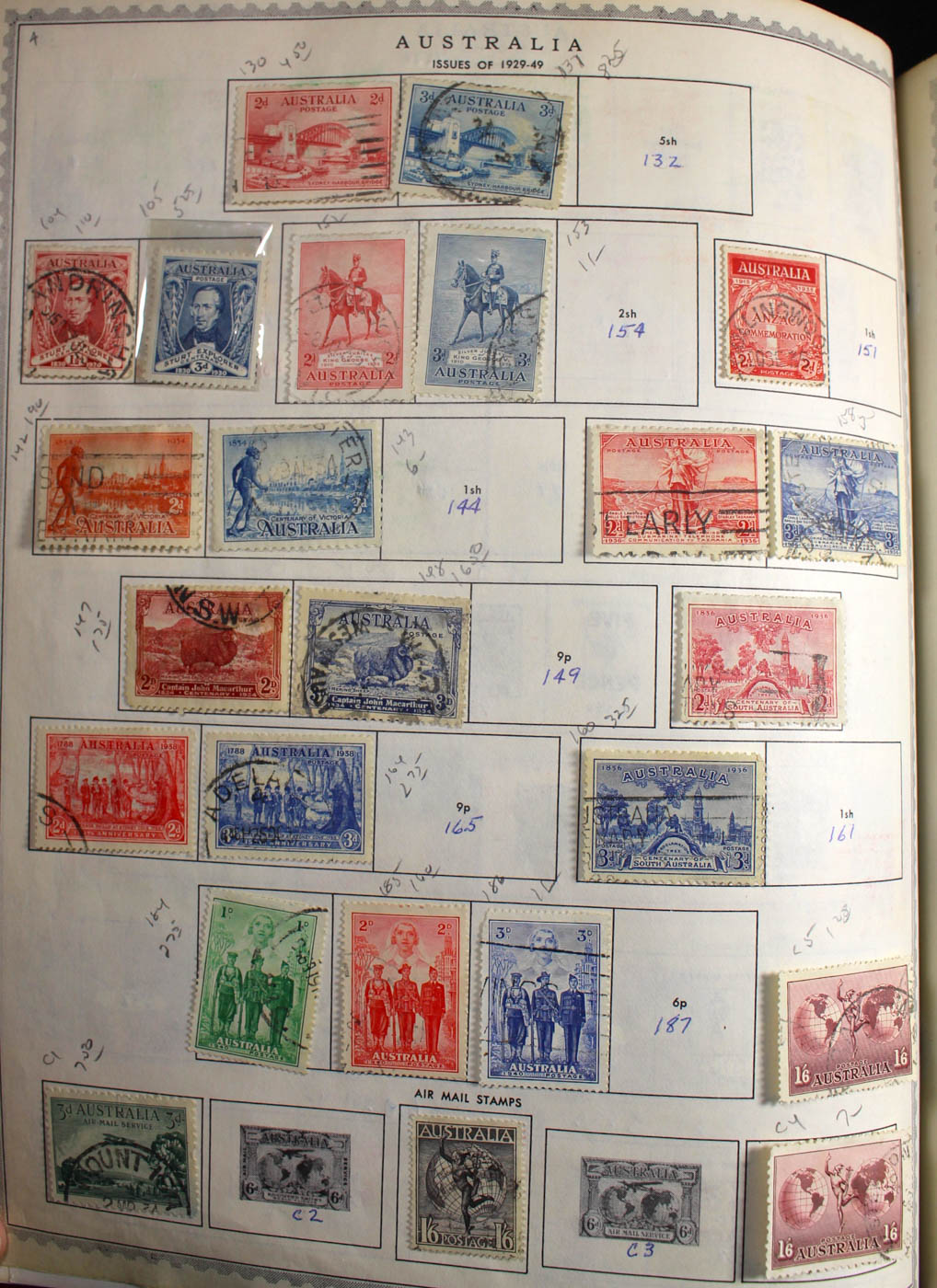 Group of Foreign Stamps from Algeria - Brazil Presented in a Minkus Stamp Album