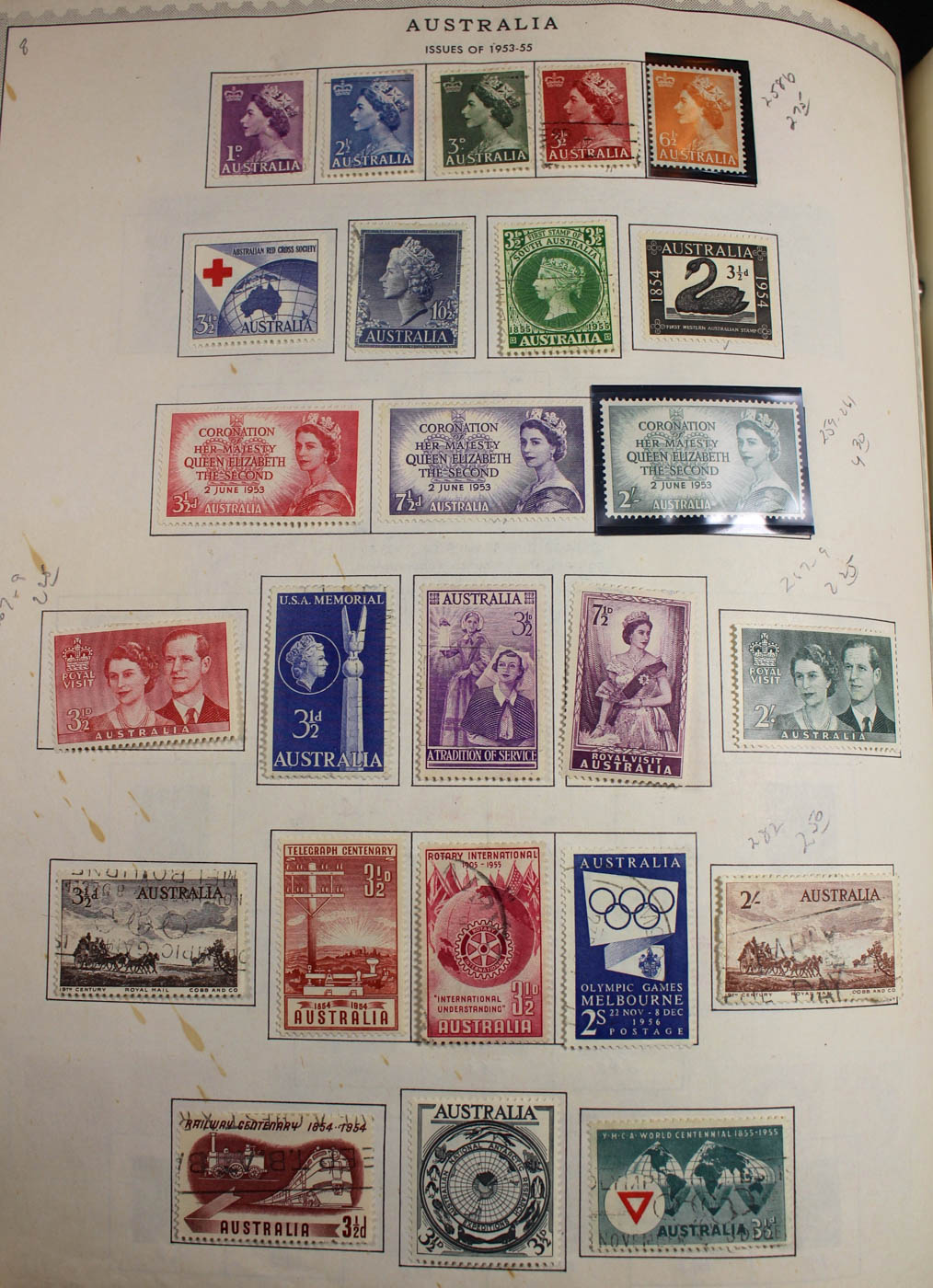 Group of Foreign Stamps from Algeria - Brazil Presented in a Minkus Stamp Album