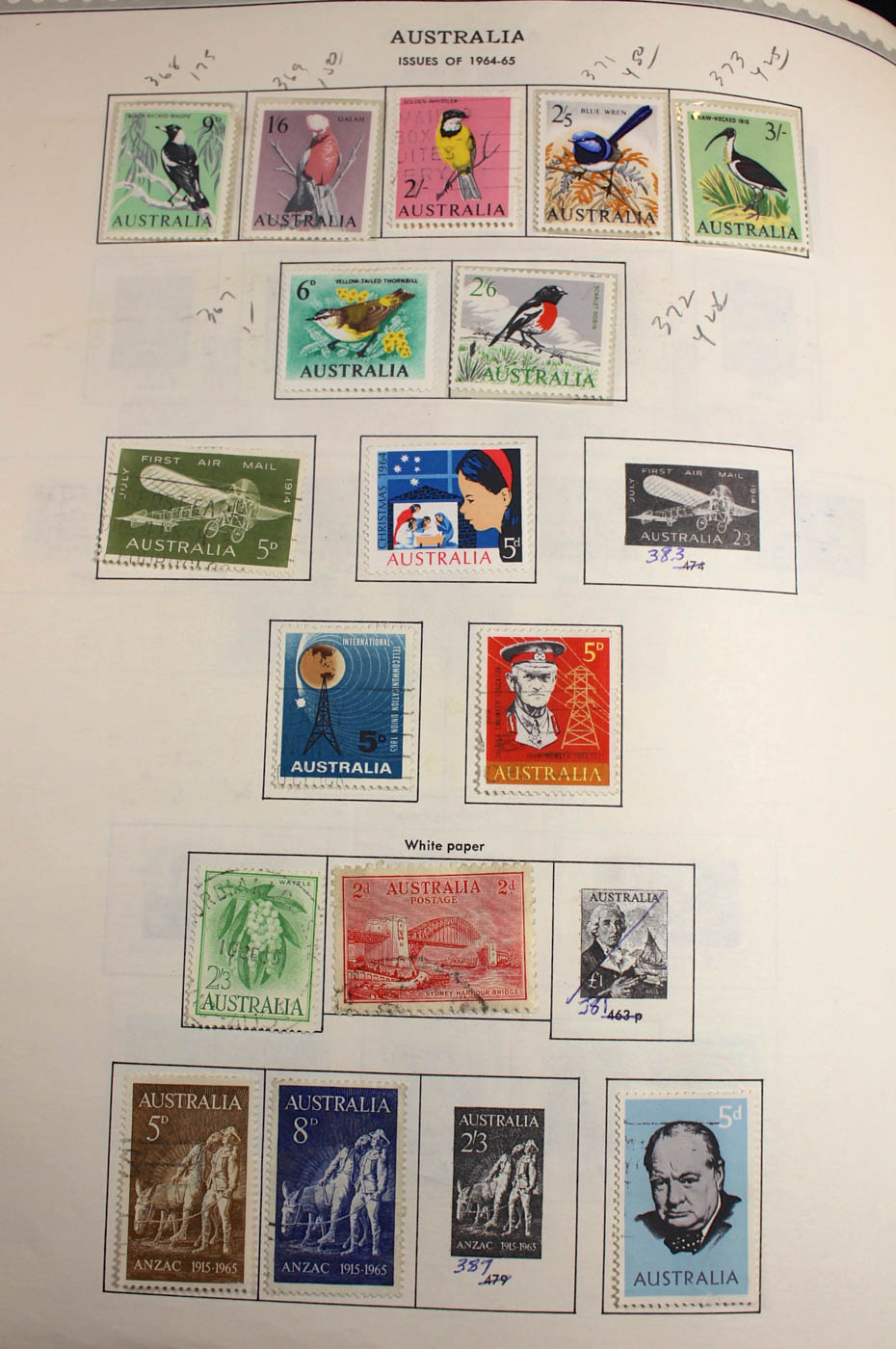 Group of Foreign Stamps from Algeria - Brazil Presented in a Minkus Stamp Album