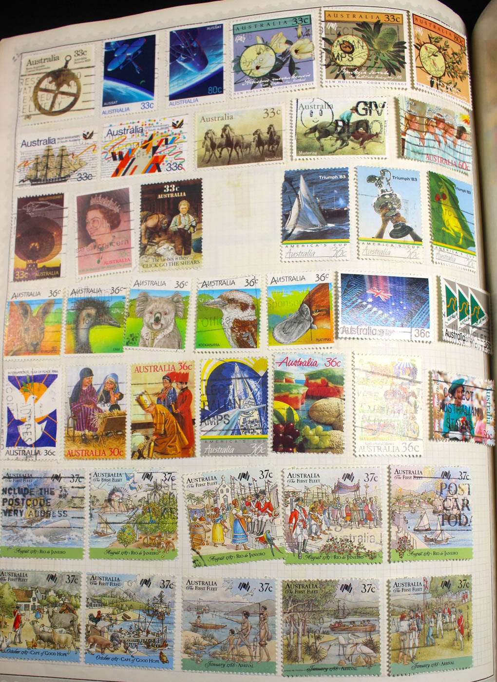 Group of Foreign Stamps from Algeria - Brazil Presented in a Minkus Stamp Album