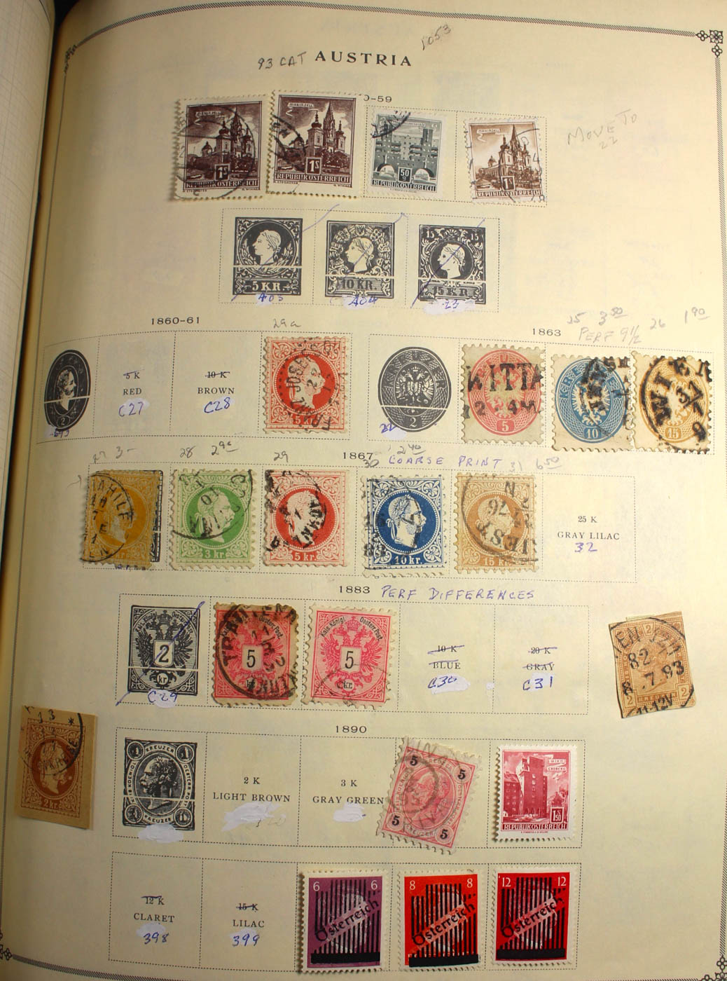 Group of Foreign Stamps from Algeria - Brazil Presented in a Minkus Stamp Album