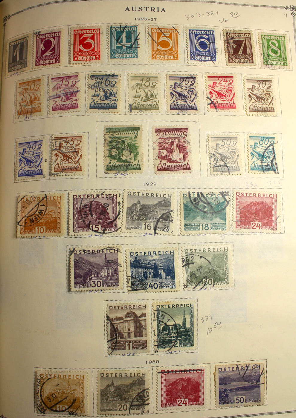 Group of Foreign Stamps from Algeria - Brazil Presented in a Minkus Stamp Album