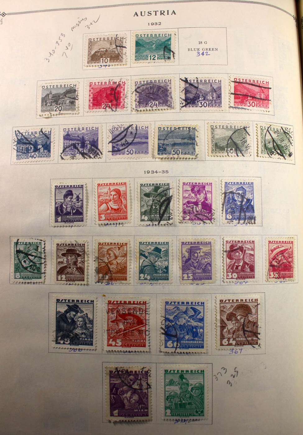 Group of Foreign Stamps from Algeria - Brazil Presented in a Minkus Stamp Album
