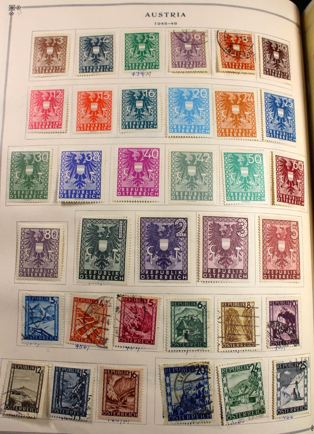 Group of Foreign Stamps from Algeria - Brazil Presented in a Minkus Stamp Album