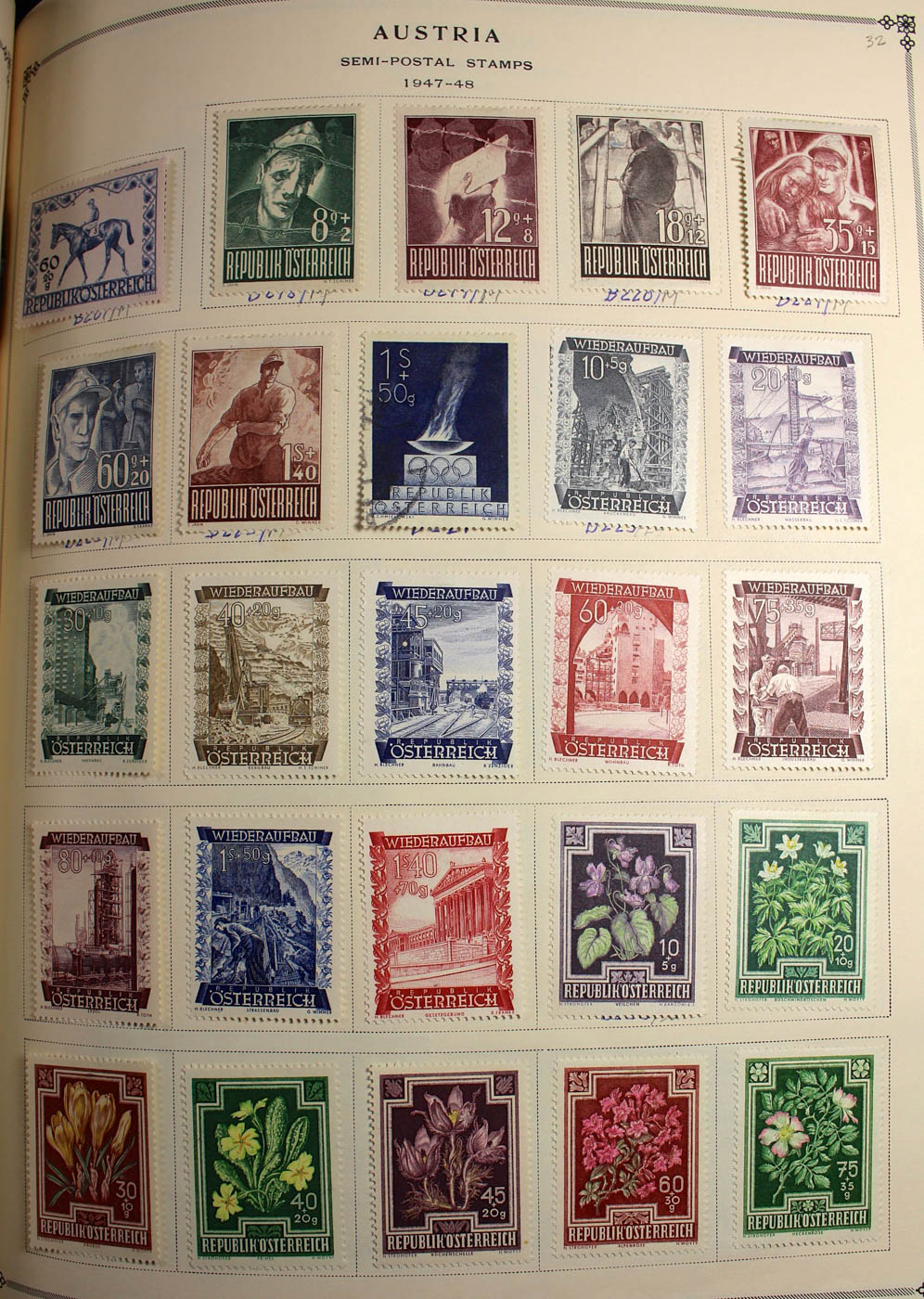 Group of Foreign Stamps from Algeria - Brazil Presented in a Minkus Stamp Album