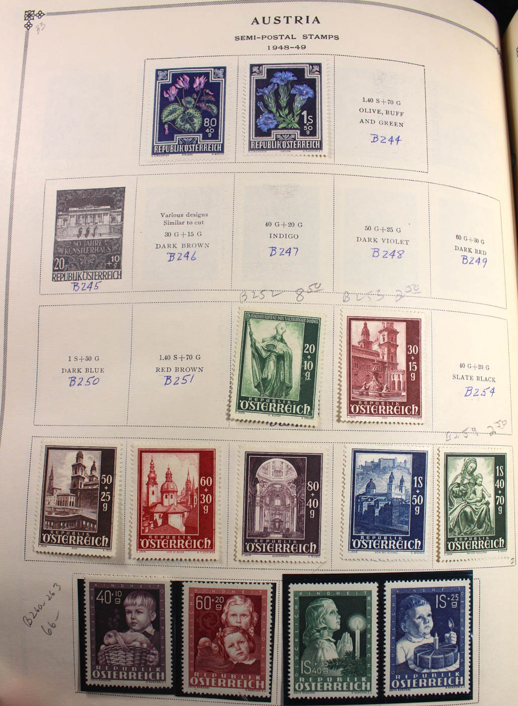 Group of Foreign Stamps from Algeria - Brazil Presented in a Minkus Stamp Album