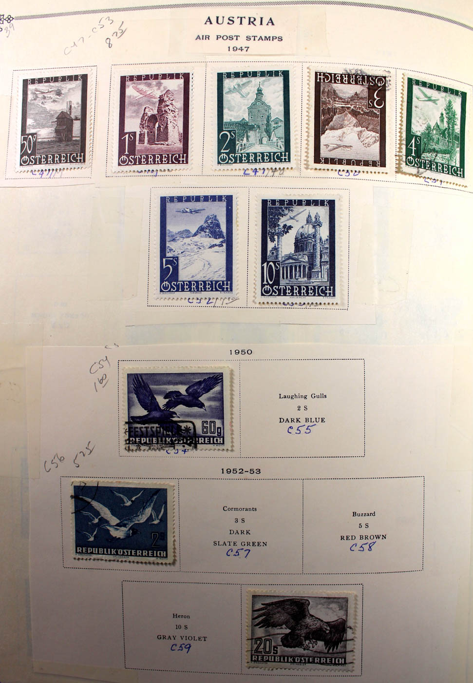 Group of Foreign Stamps from Algeria - Brazil Presented in a Minkus Stamp Album