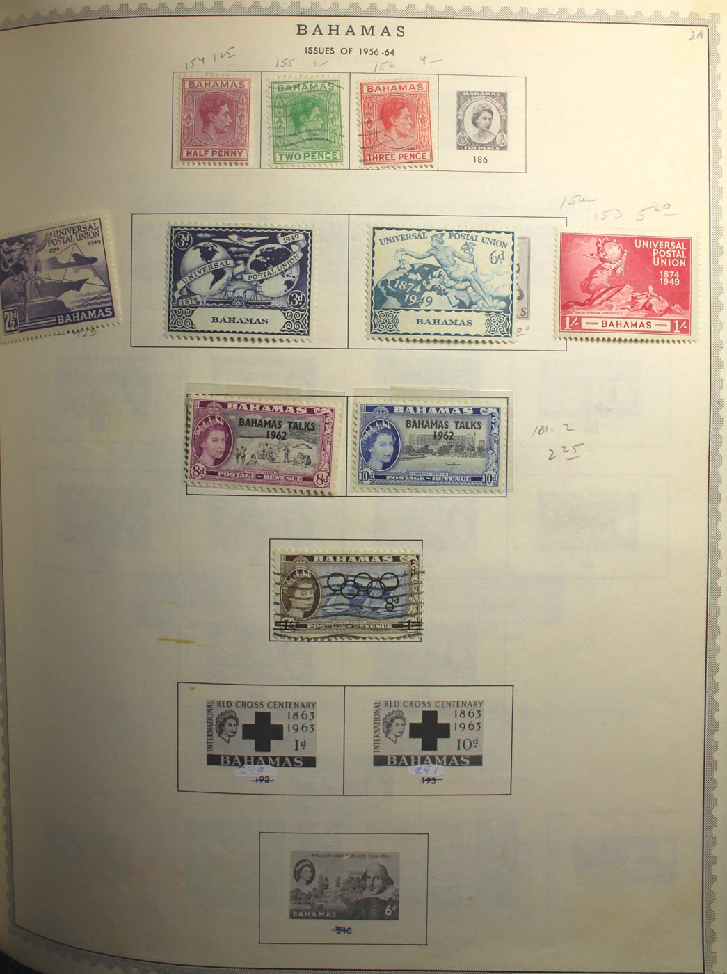 Group of Foreign Stamps from Algeria - Brazil Presented in a Minkus Stamp Album