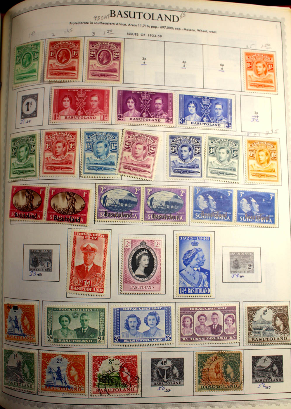 Group of Foreign Stamps from Algeria - Brazil Presented in a Minkus Stamp Album