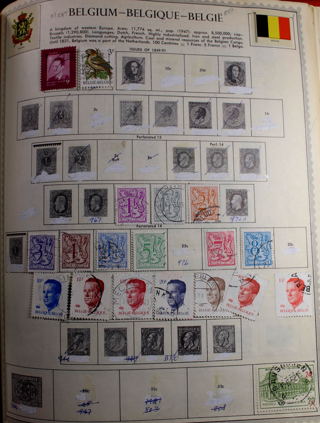 Group of Foreign Stamps from Algeria - Brazil Presented in a Minkus Stamp Album