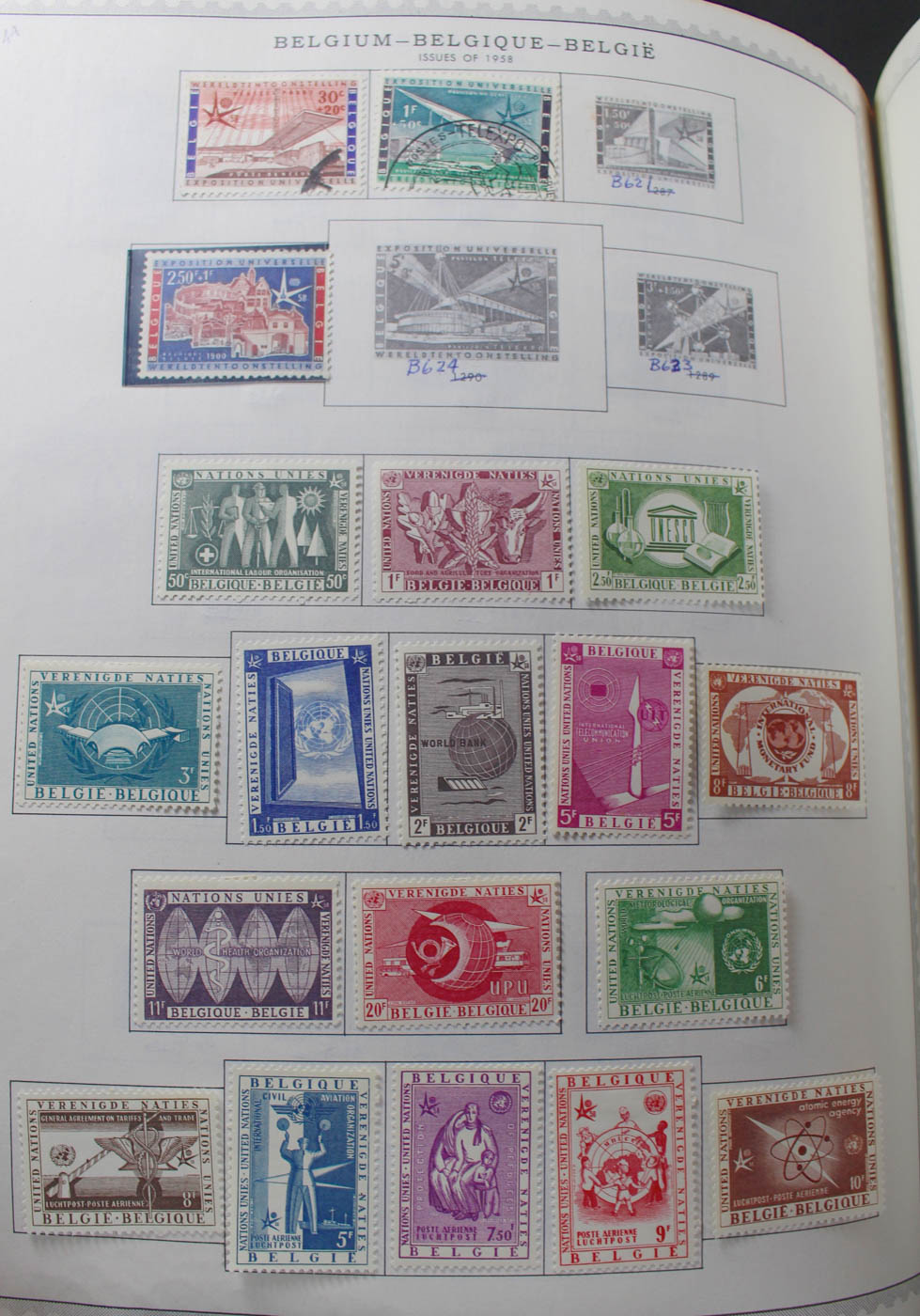 Group of Foreign Stamps from Algeria - Brazil Presented in a Minkus Stamp Album