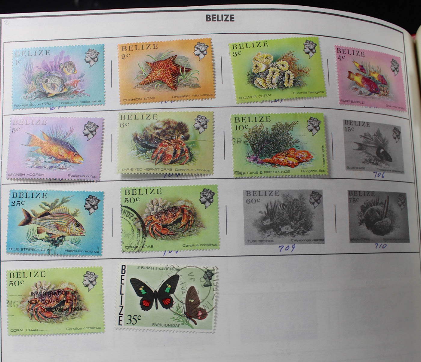 Group of Foreign Stamps from Algeria - Brazil Presented in a Minkus Stamp Album
