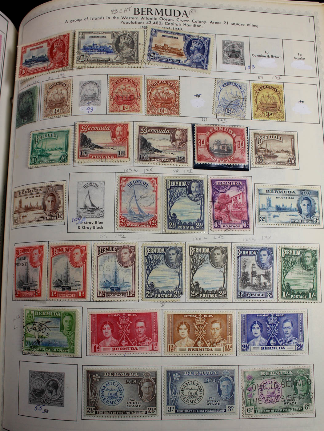 Group of Foreign Stamps from Algeria - Brazil Presented in a Minkus Stamp Album
