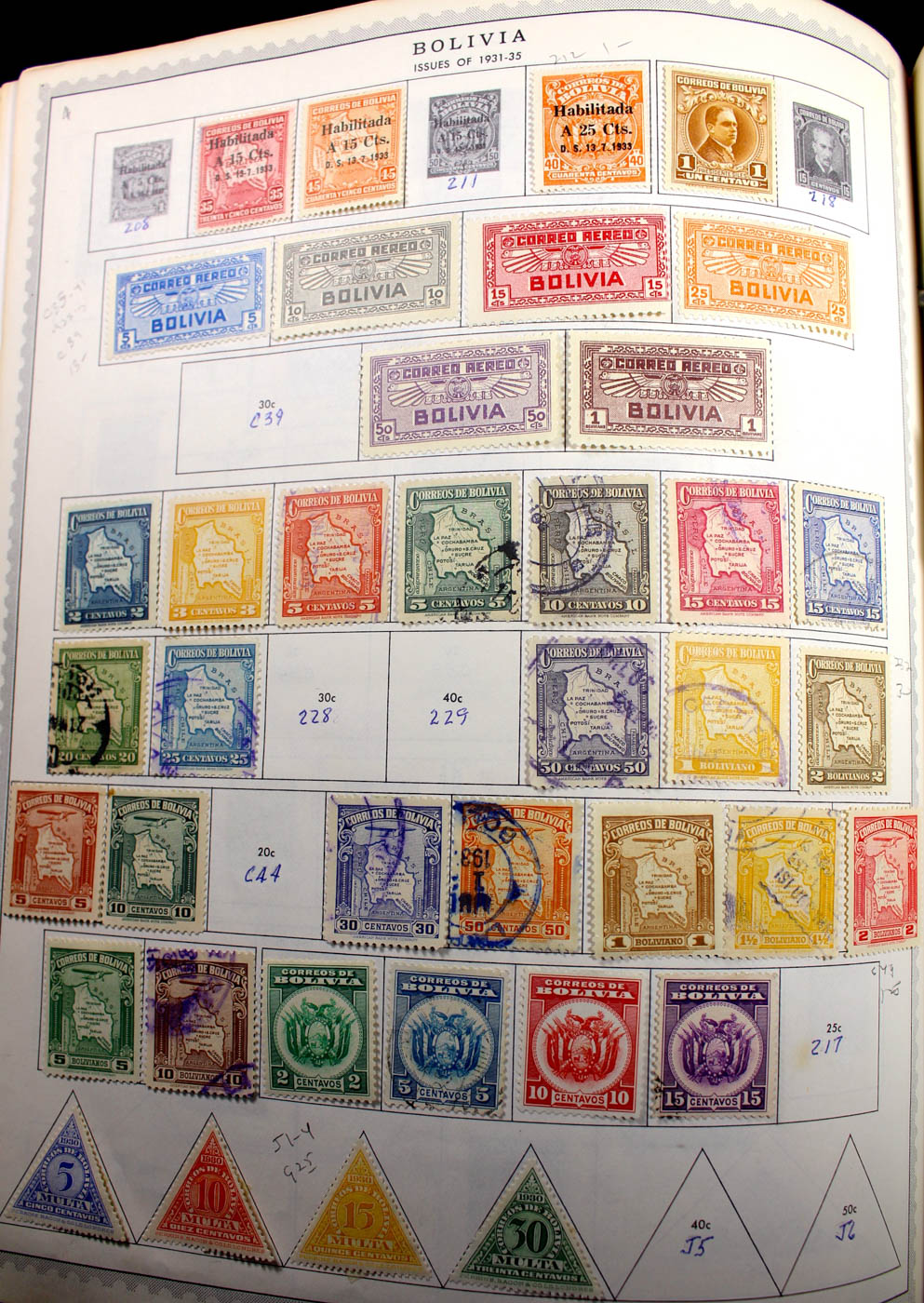 Group of Foreign Stamps from Algeria - Brazil Presented in a Minkus Stamp Album
