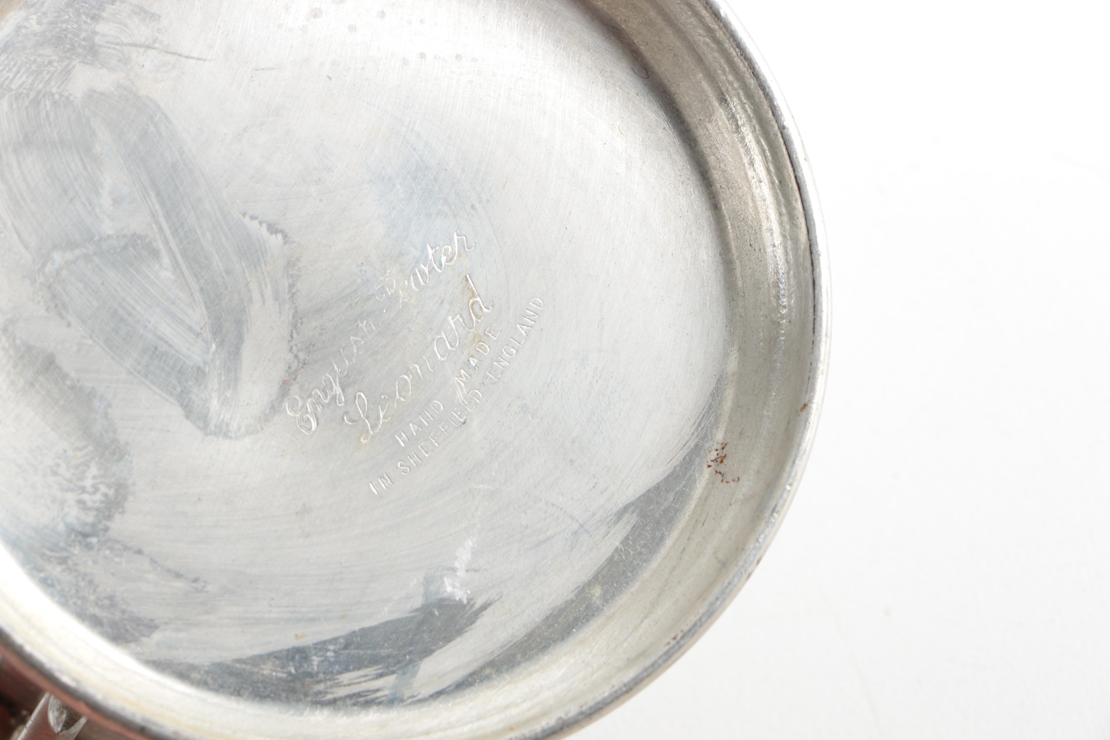 Royal Holland Pewter Pitcher with Leonard English Pewter Creamer and Sugar Bowl