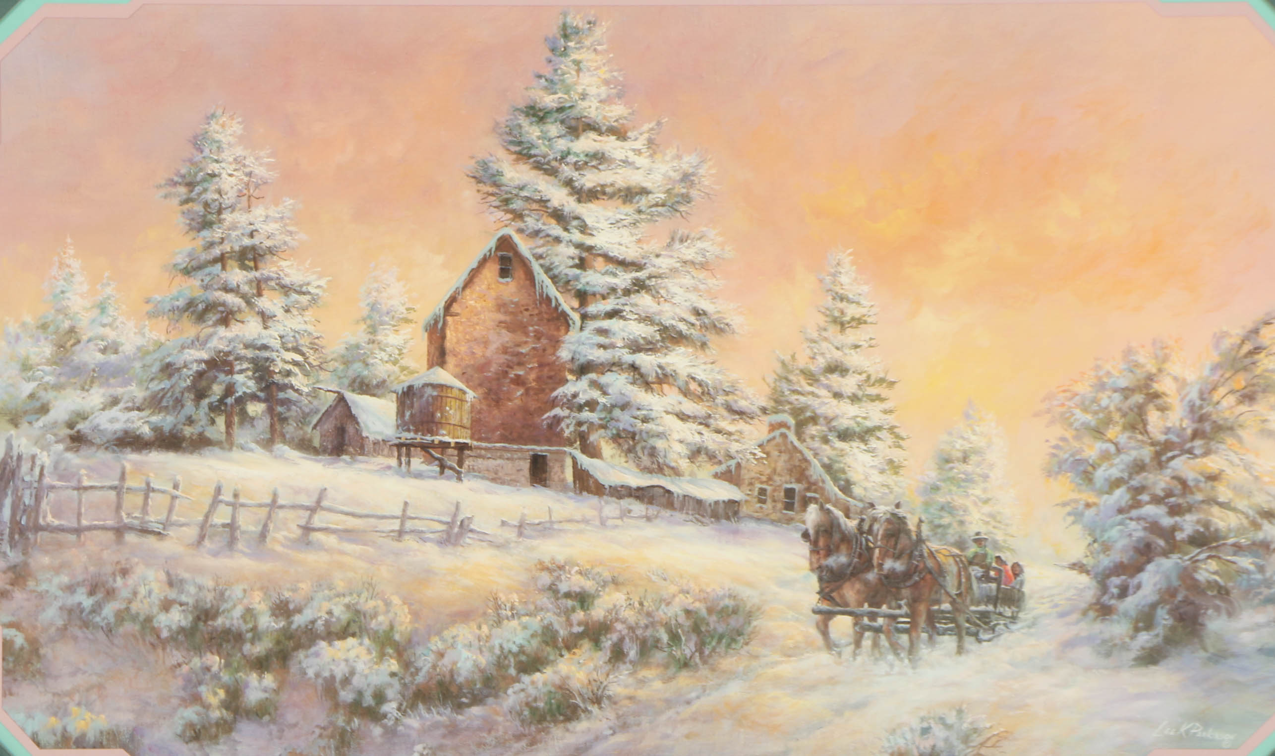 Offset Lithograph on Paper After Lee K. Parkinson "Almost Home"