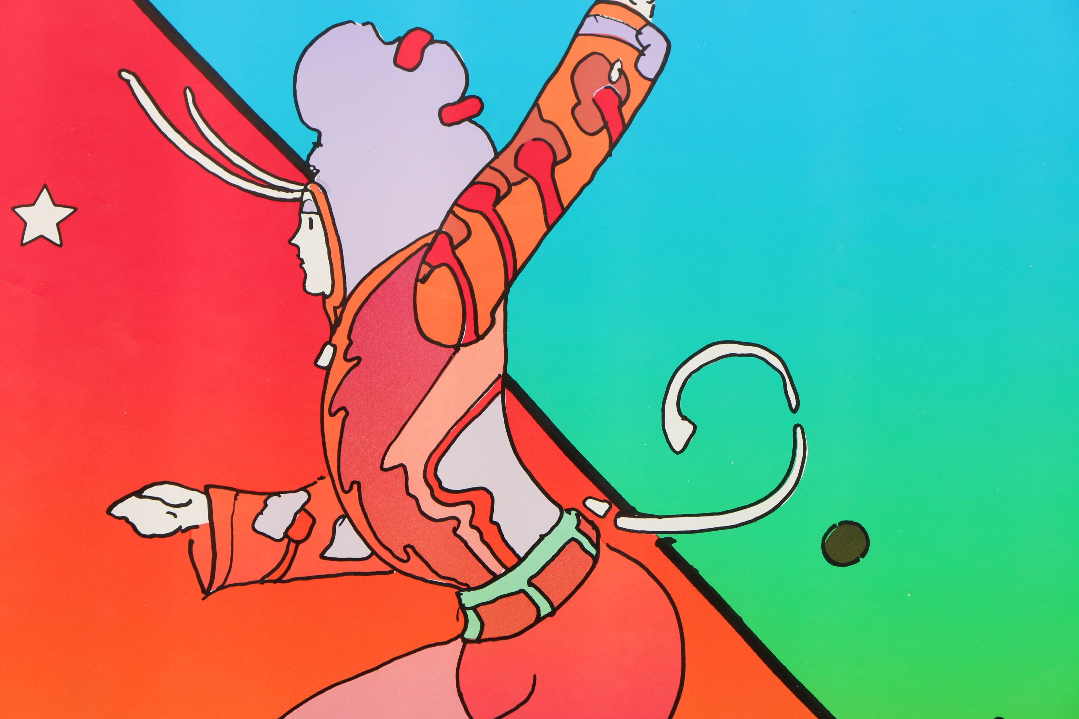 Lithographs Prints on Paper after Peter Max "Cosmic Trapeze" and "Floating"