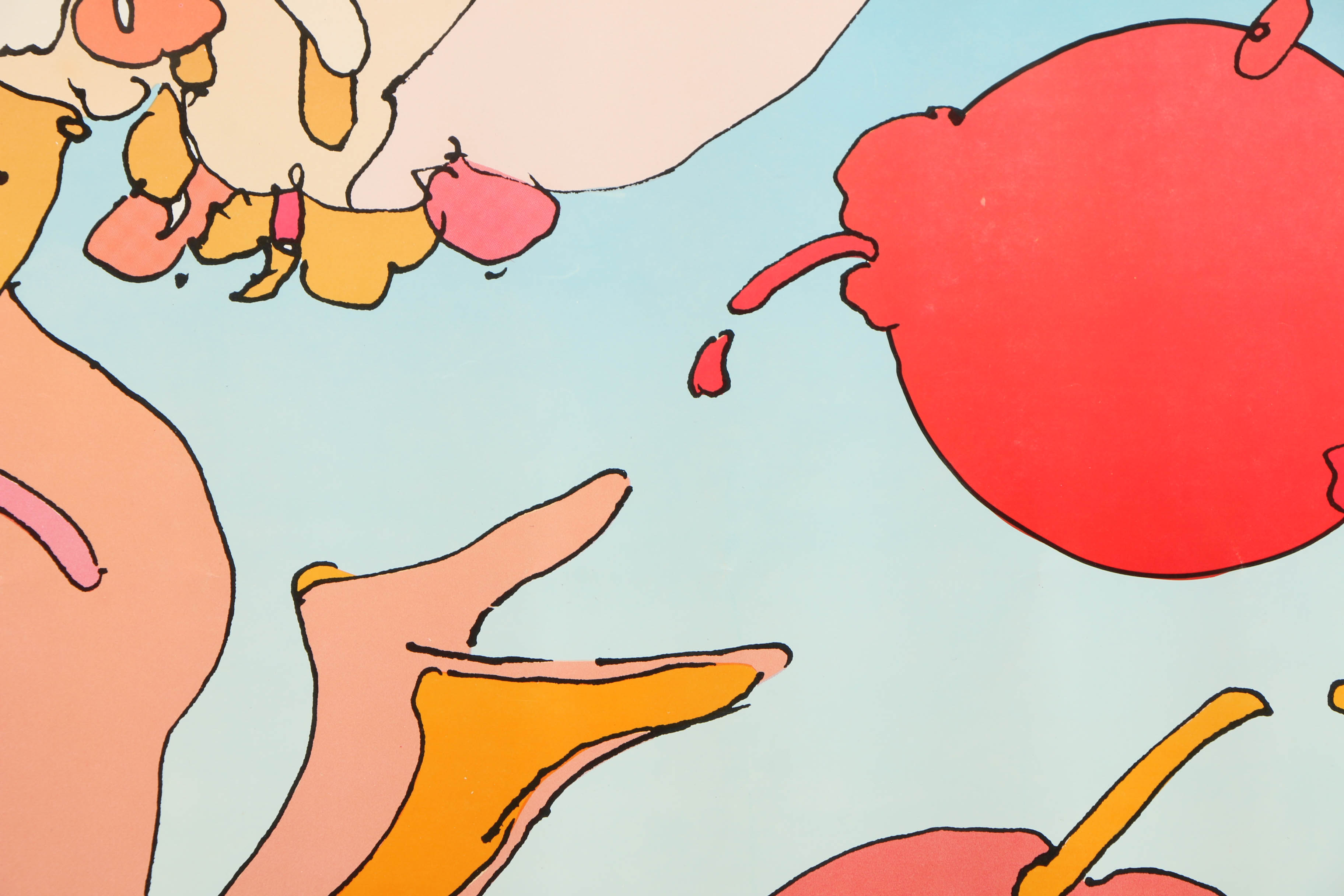 Lithographs Prints on Paper after Peter Max "Cosmic Trapeze" and "Floating"