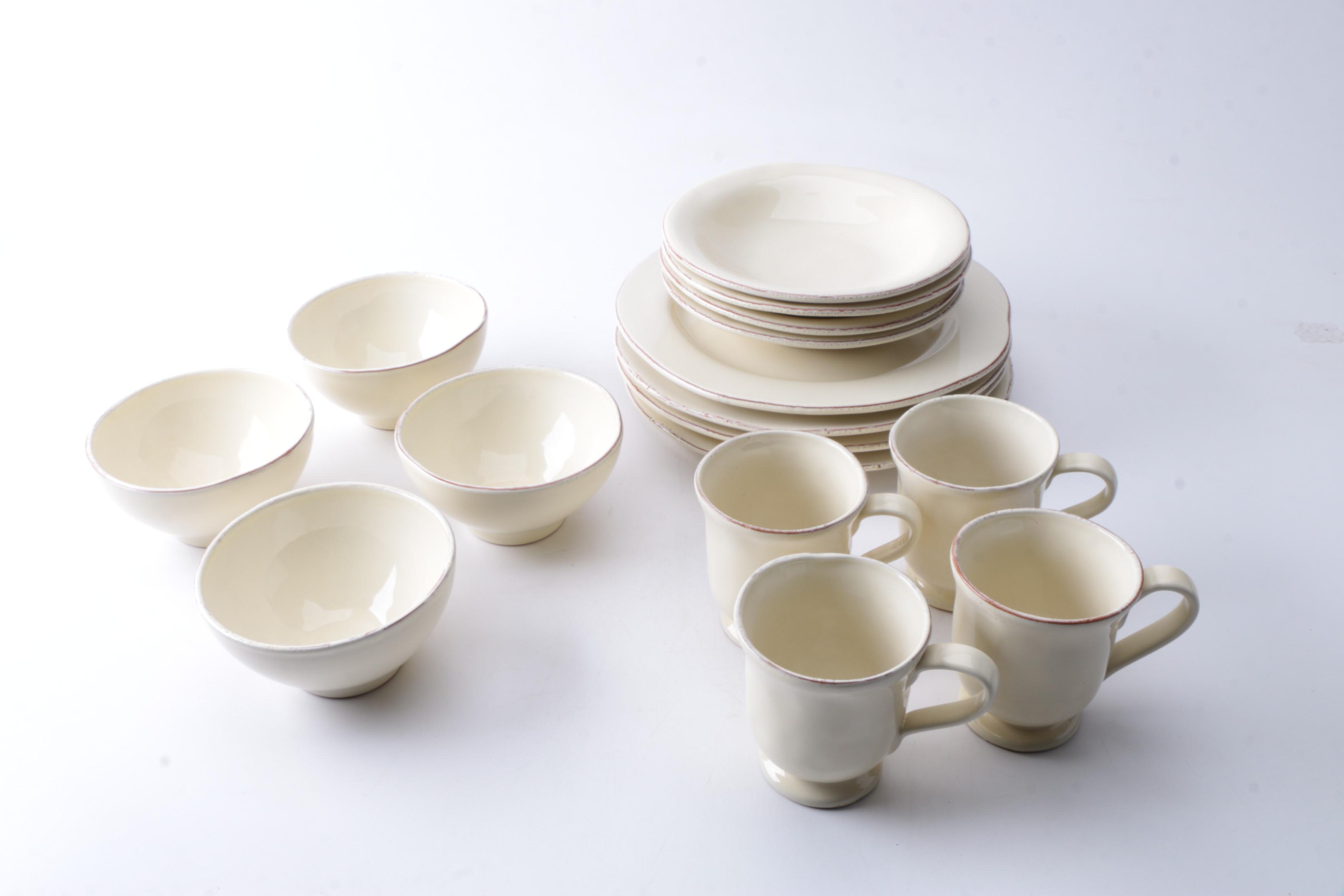 Italian Vietri "Crema" Ceramic Tableware