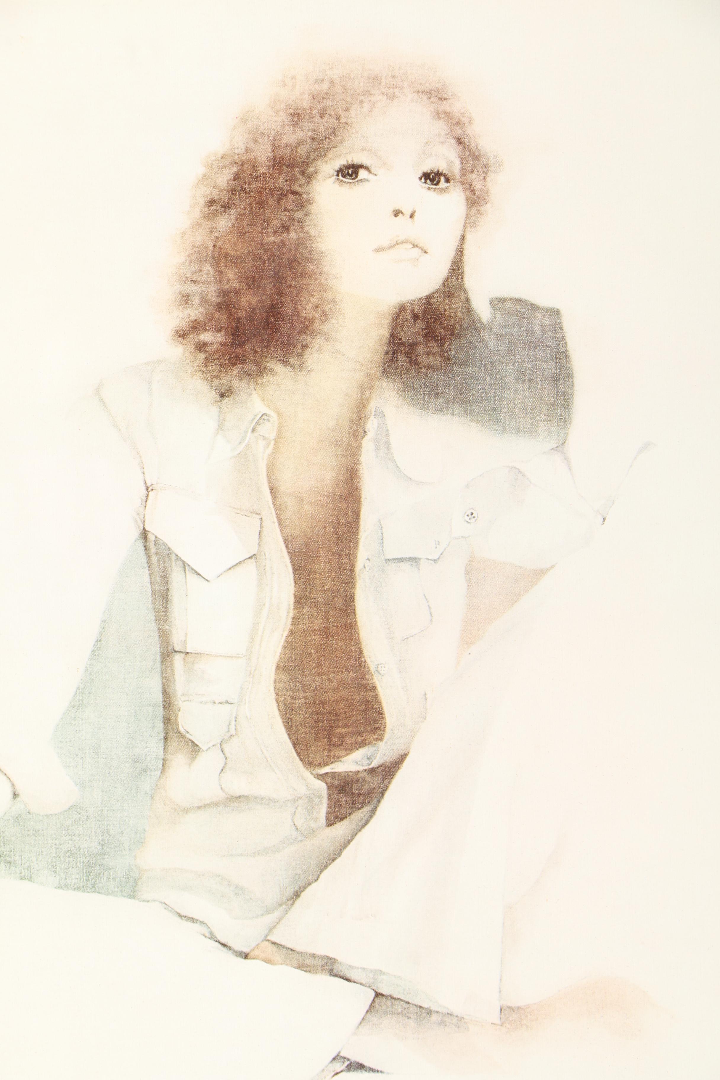 Offset Lithograph Prints After Christine Rosamond "Summer Mood" "Denim & Silk"