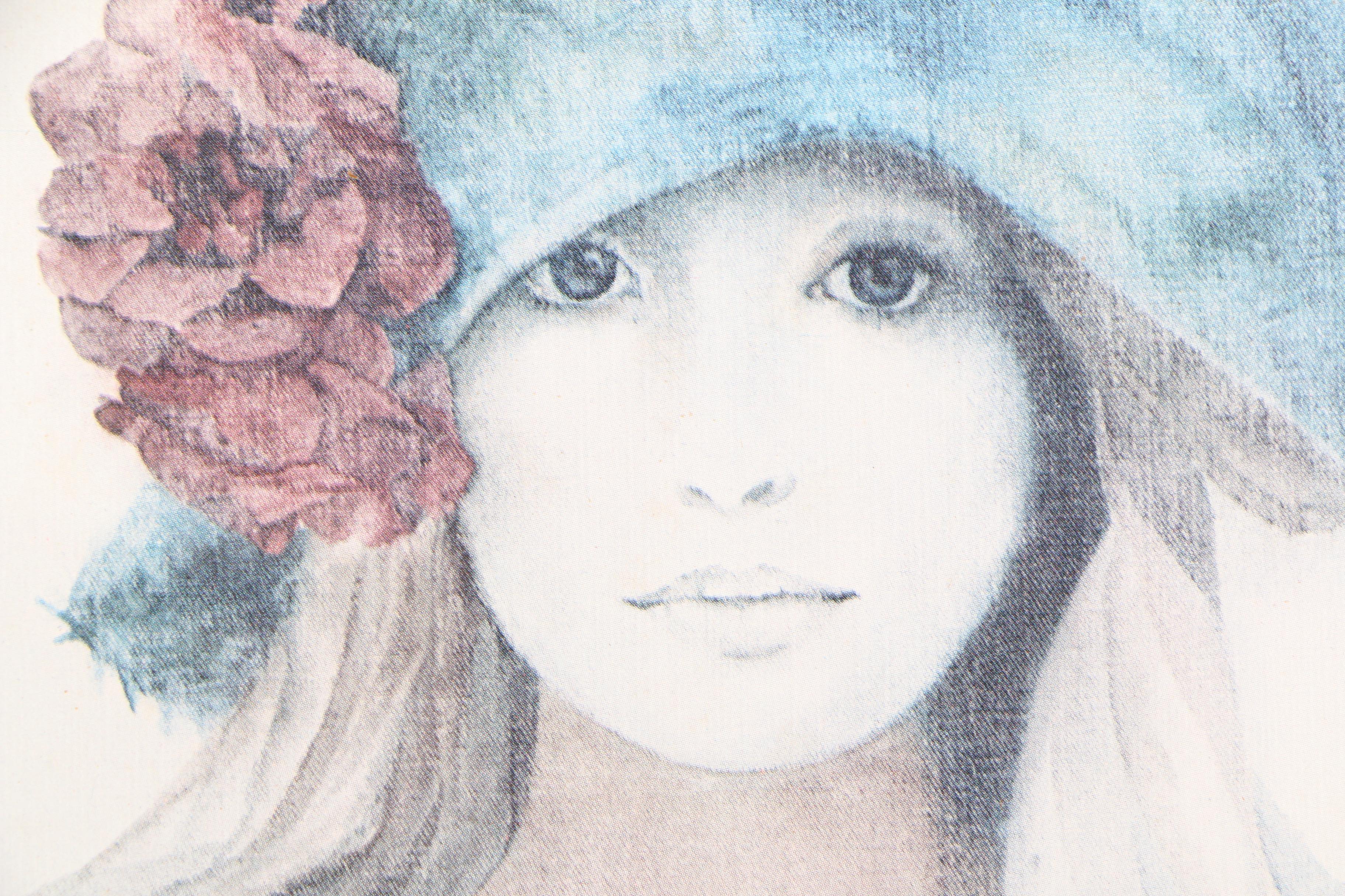 Offset Lithograph Prints After Christine Rosamond "Summer Mood" "Denim & Silk"