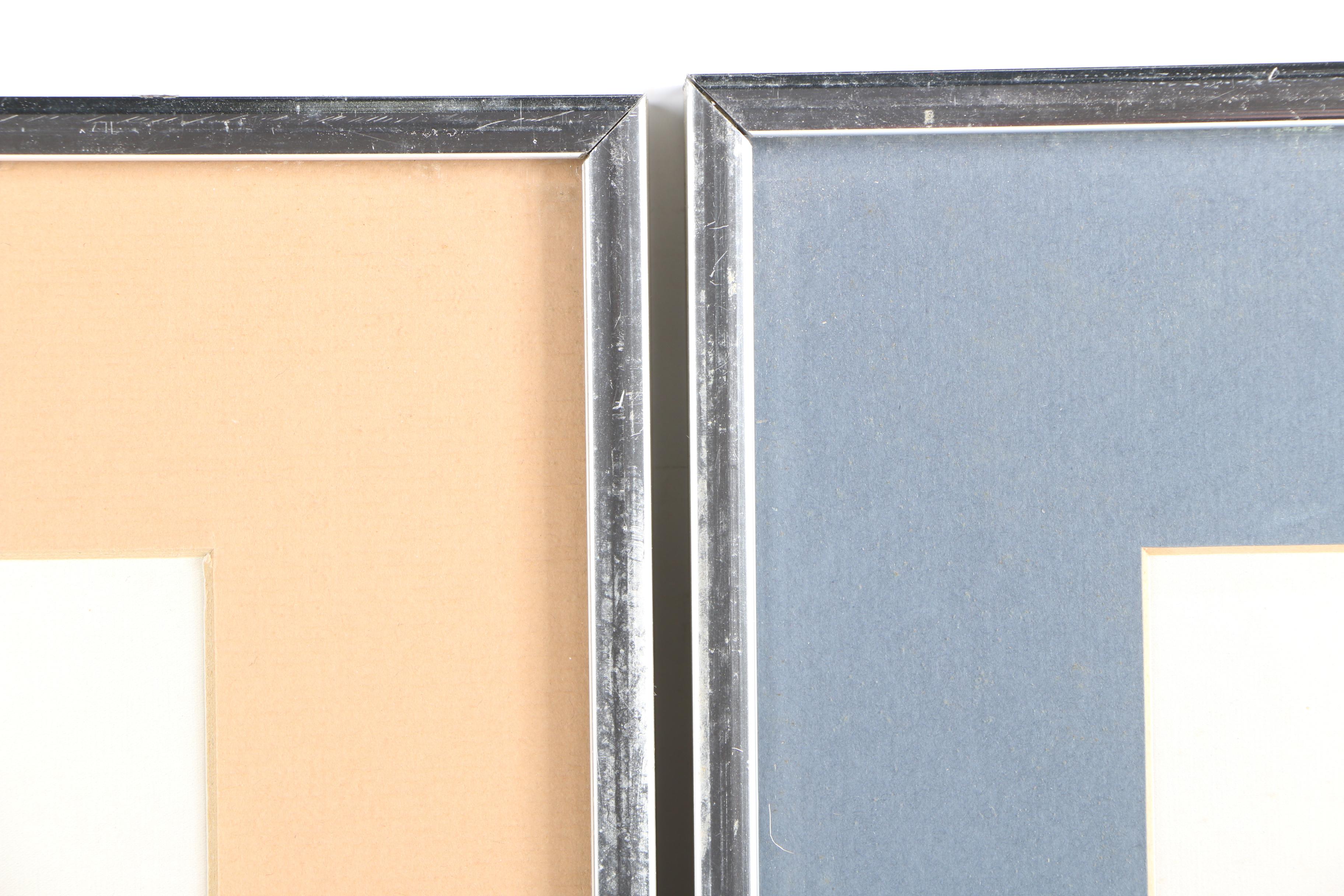 Offset Lithograph Prints After Christine Rosamond "Summer Mood" "Denim & Silk"