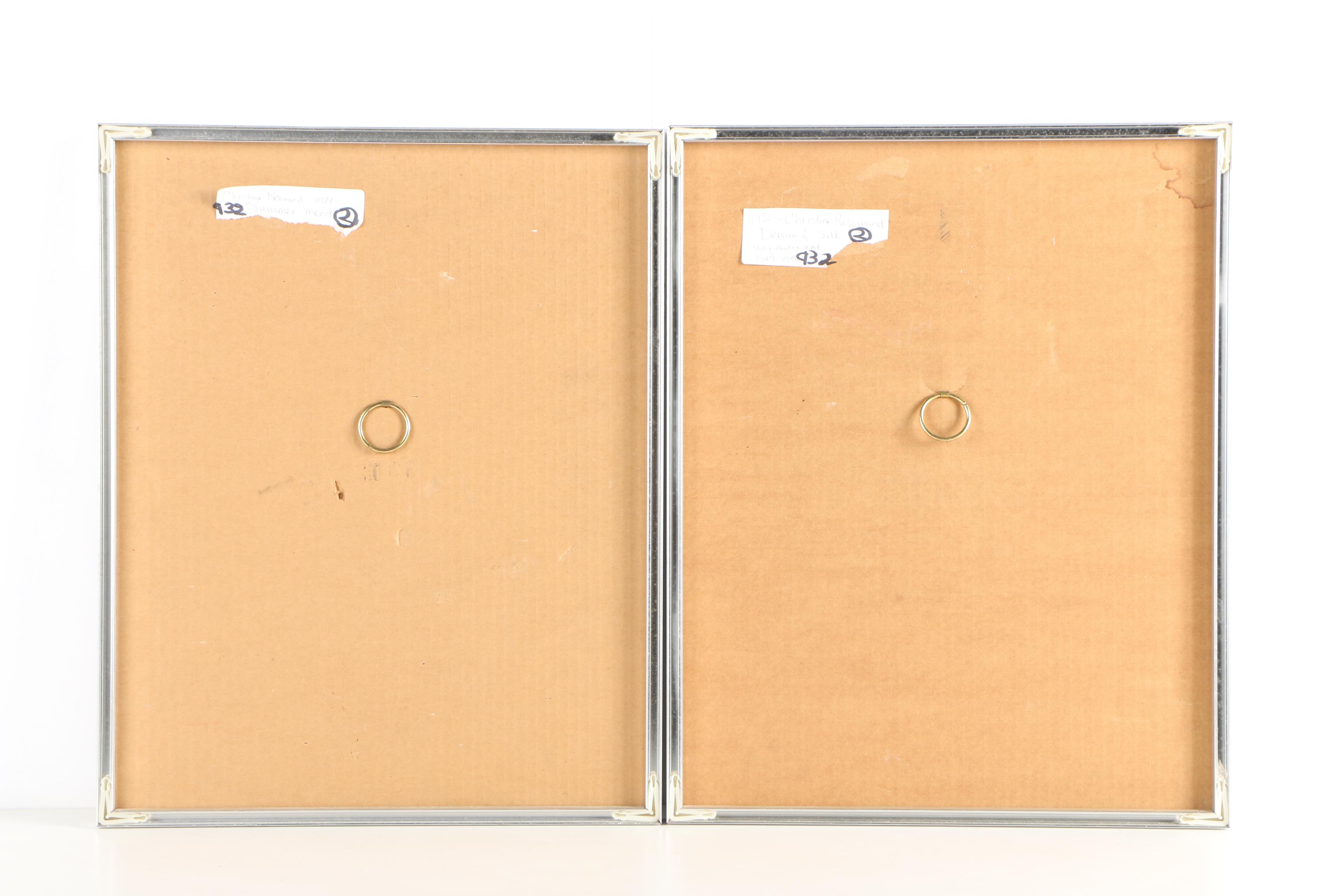 Offset Lithograph Prints After Christine Rosamond "Summer Mood" "Denim & Silk"