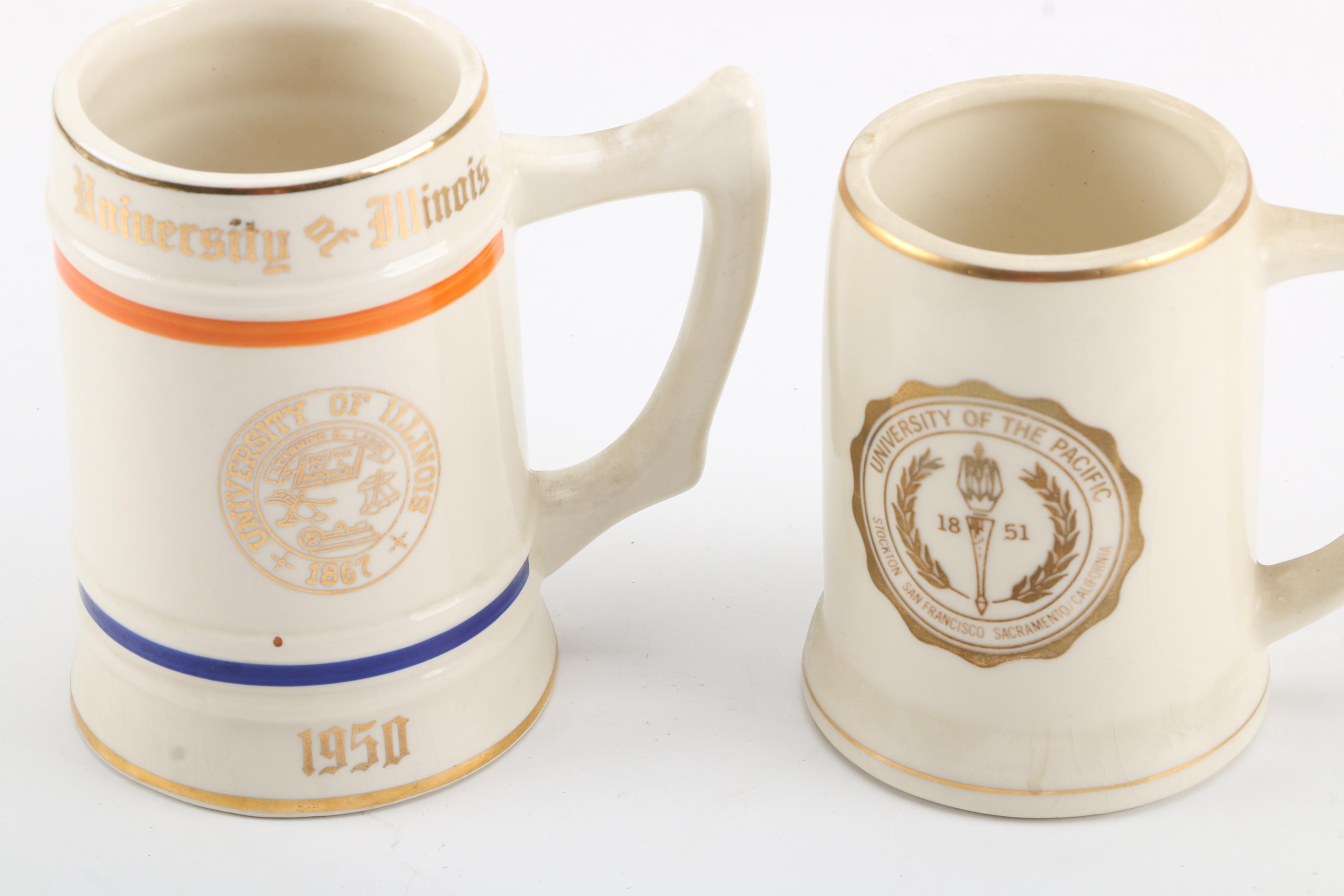 Vintage University Ceramic Mugs