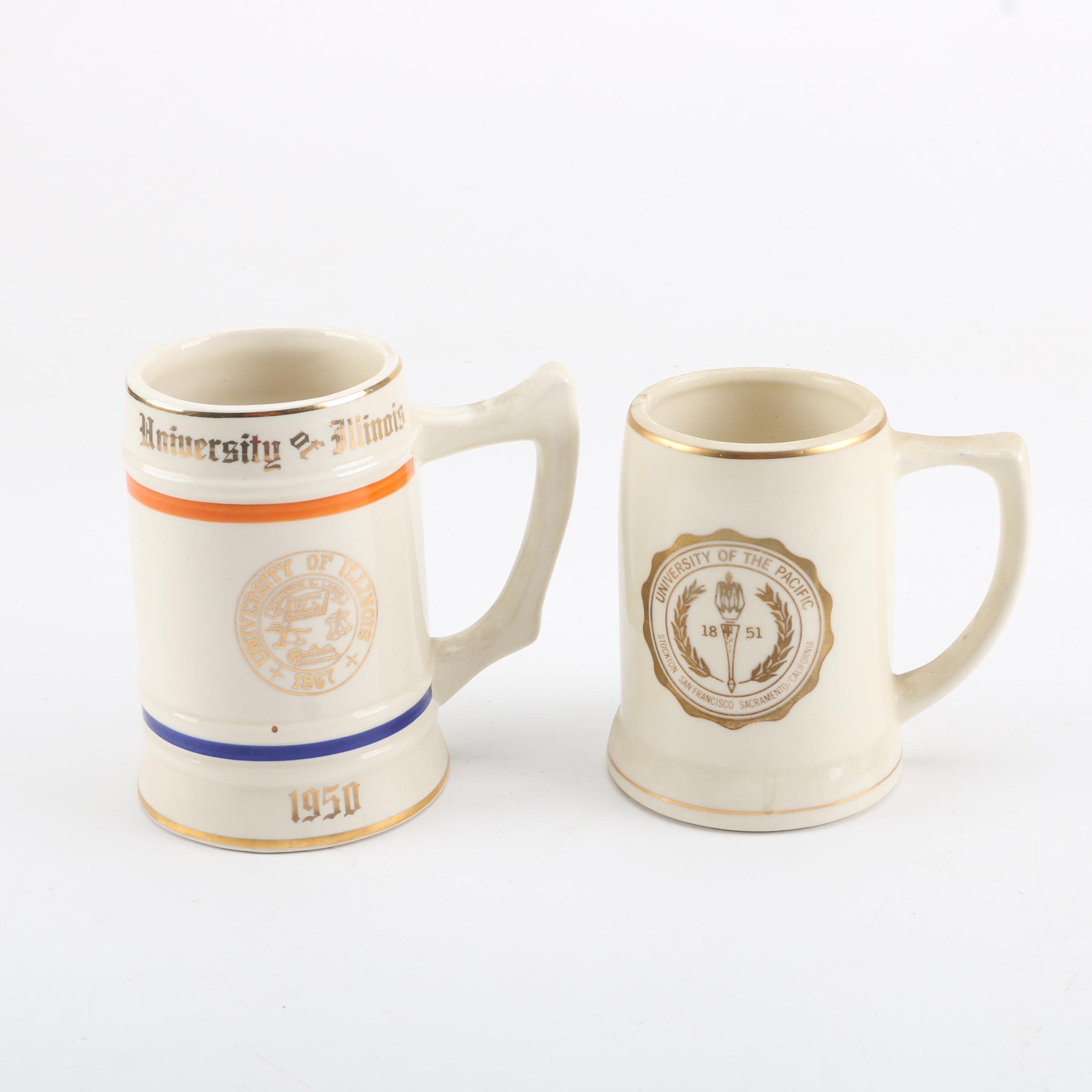 Vintage University Ceramic Mugs