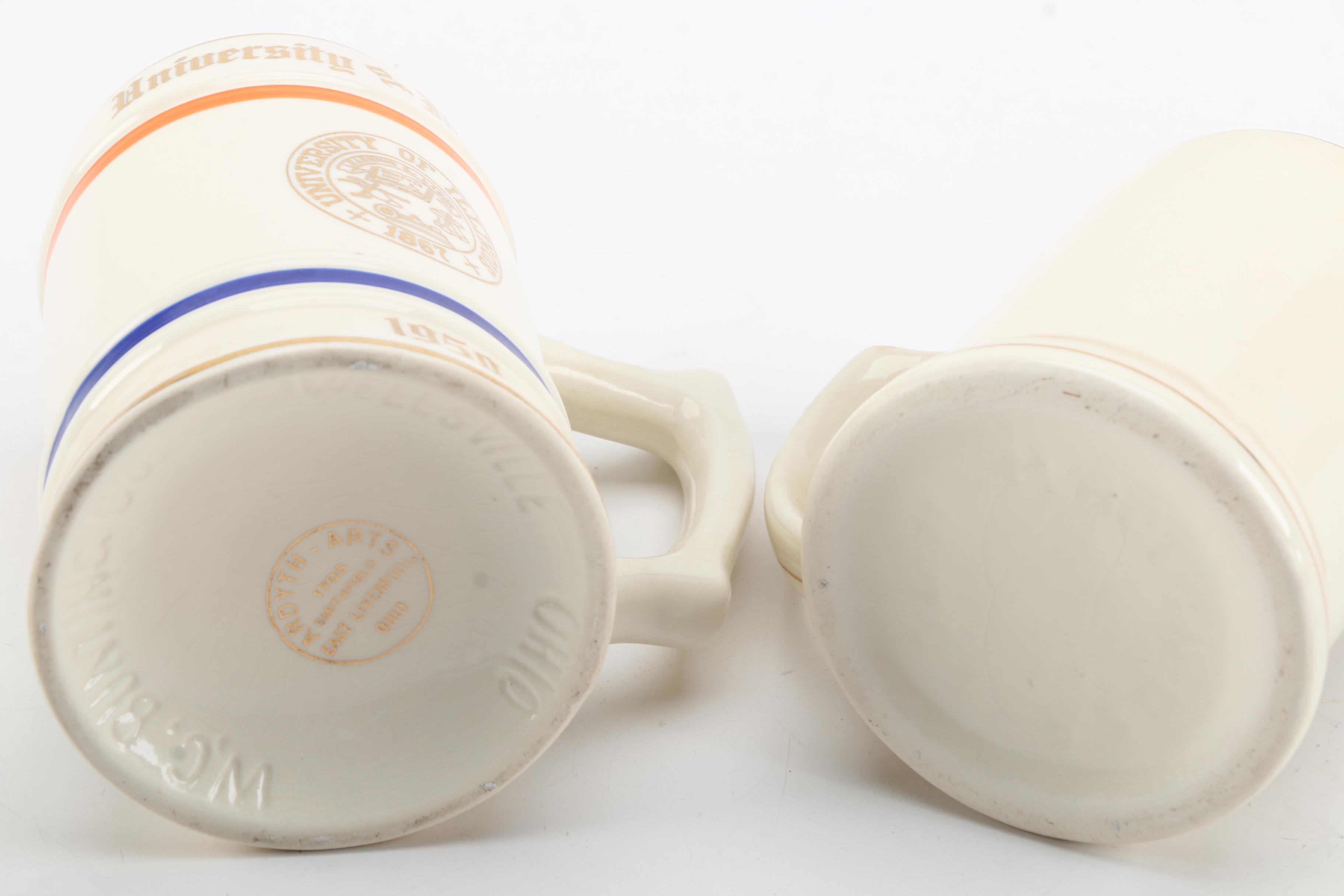 Vintage University Ceramic Mugs