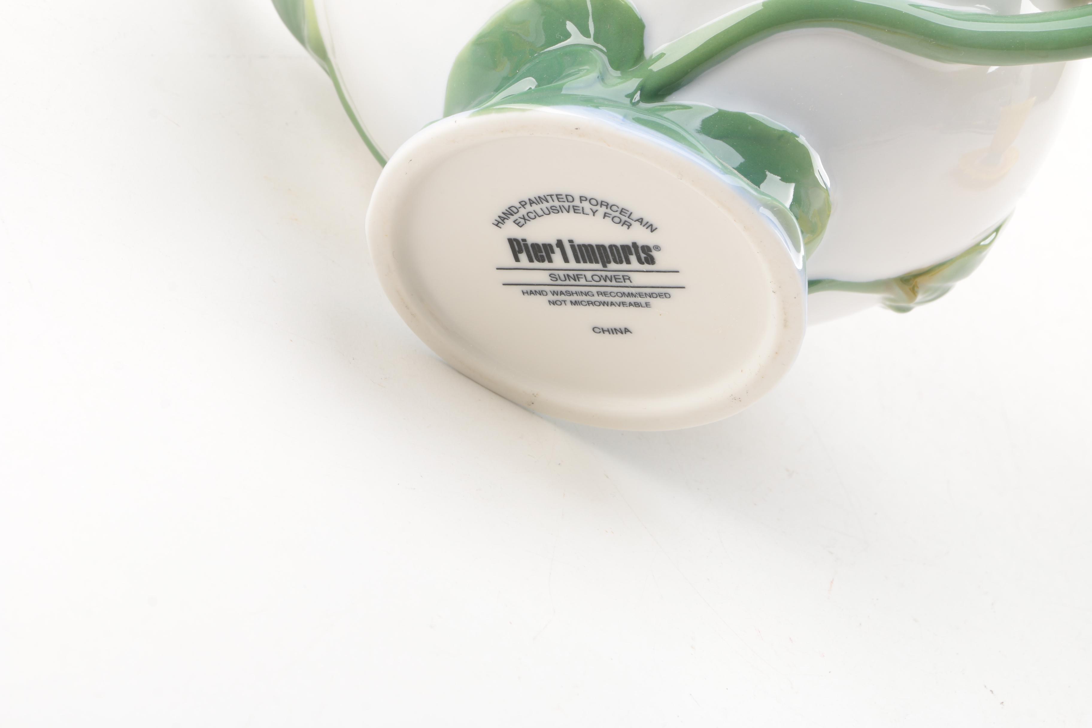 Pier 1 "Sunflower" Novelty Floral Tea Set