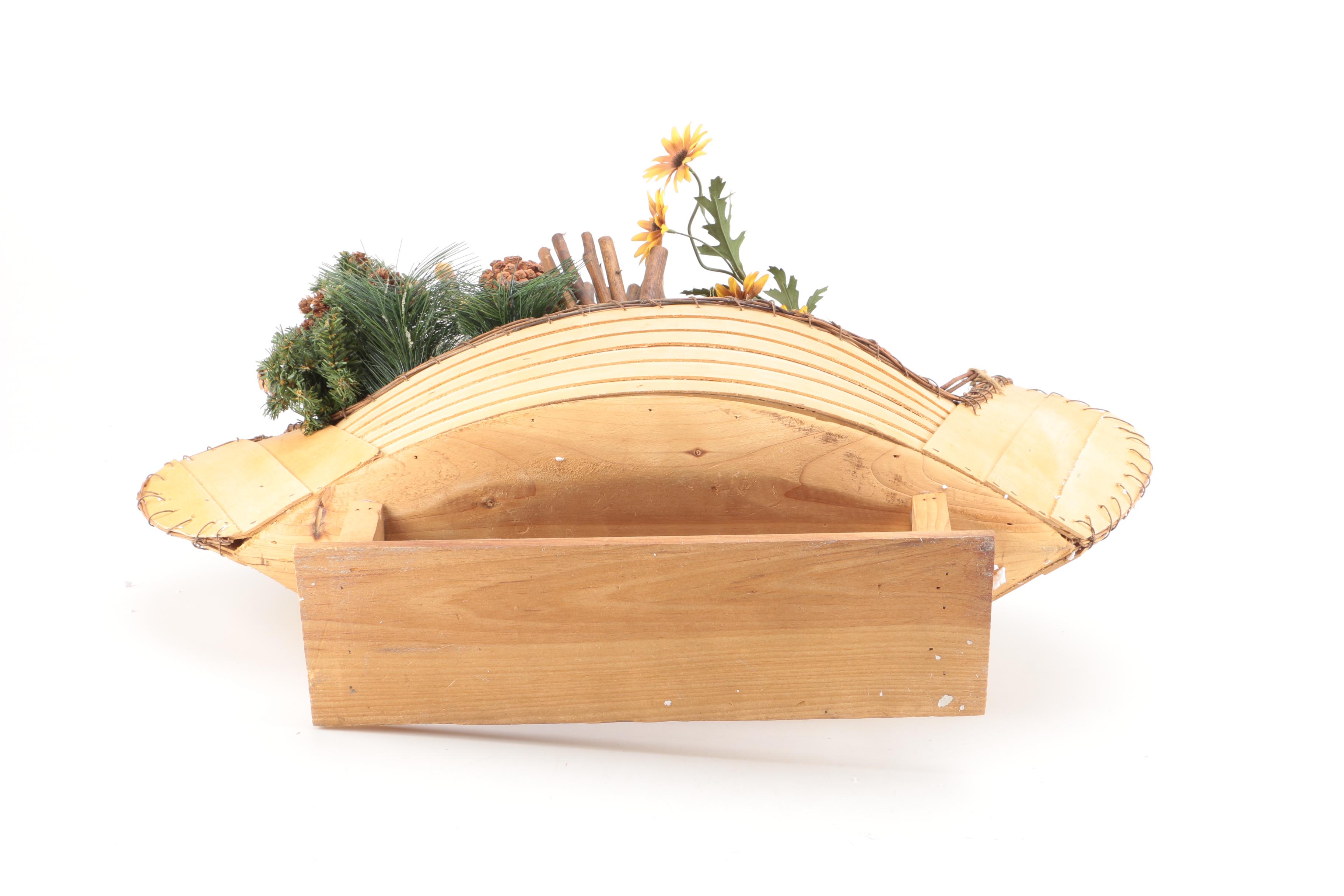 Christmas Moose and Canoe Table Decoration