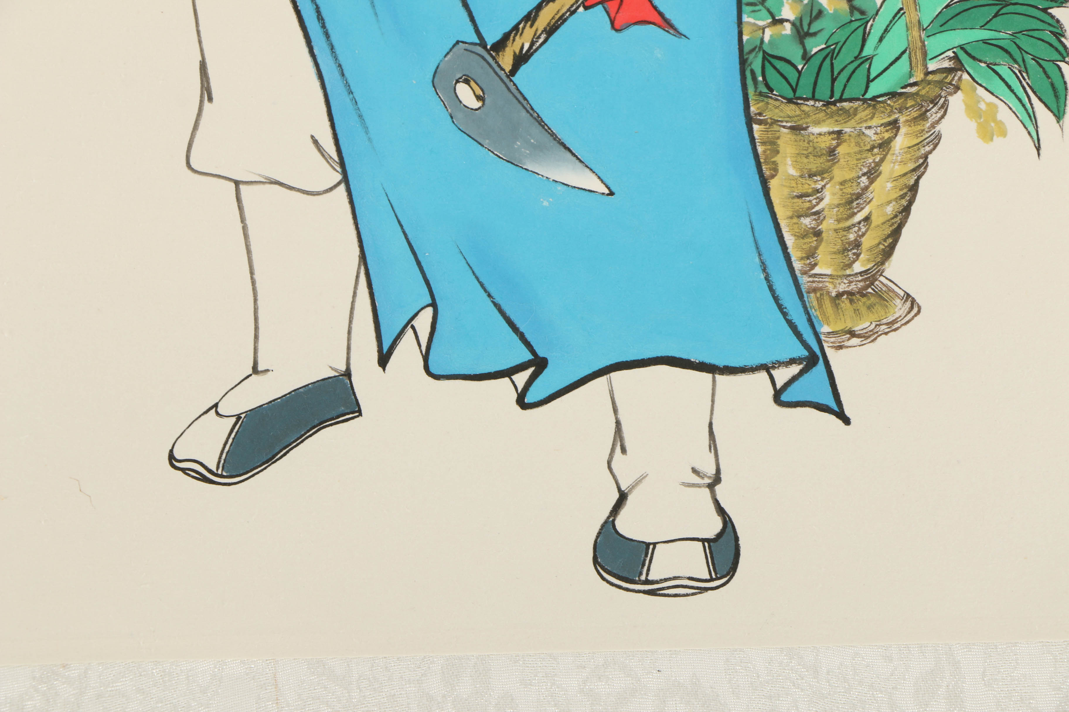 Chinese Ink and Watercolor Paintings of Shennong and Lu Xing