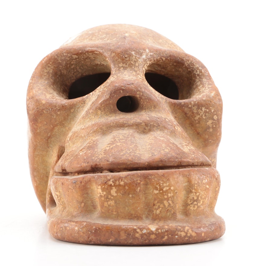 Carved Soapstone Skull