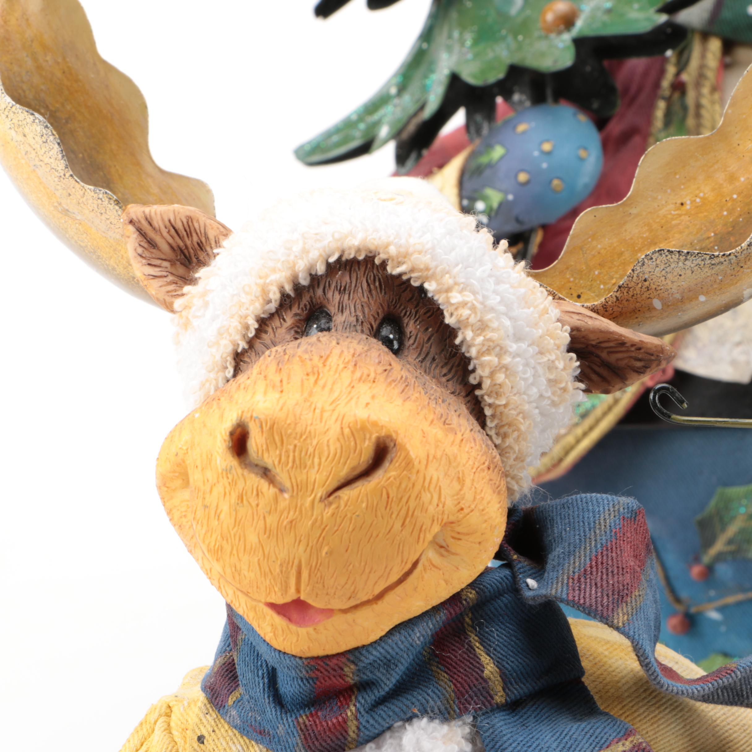 Grandeur Noel 2003 Christmas Moose Family Set