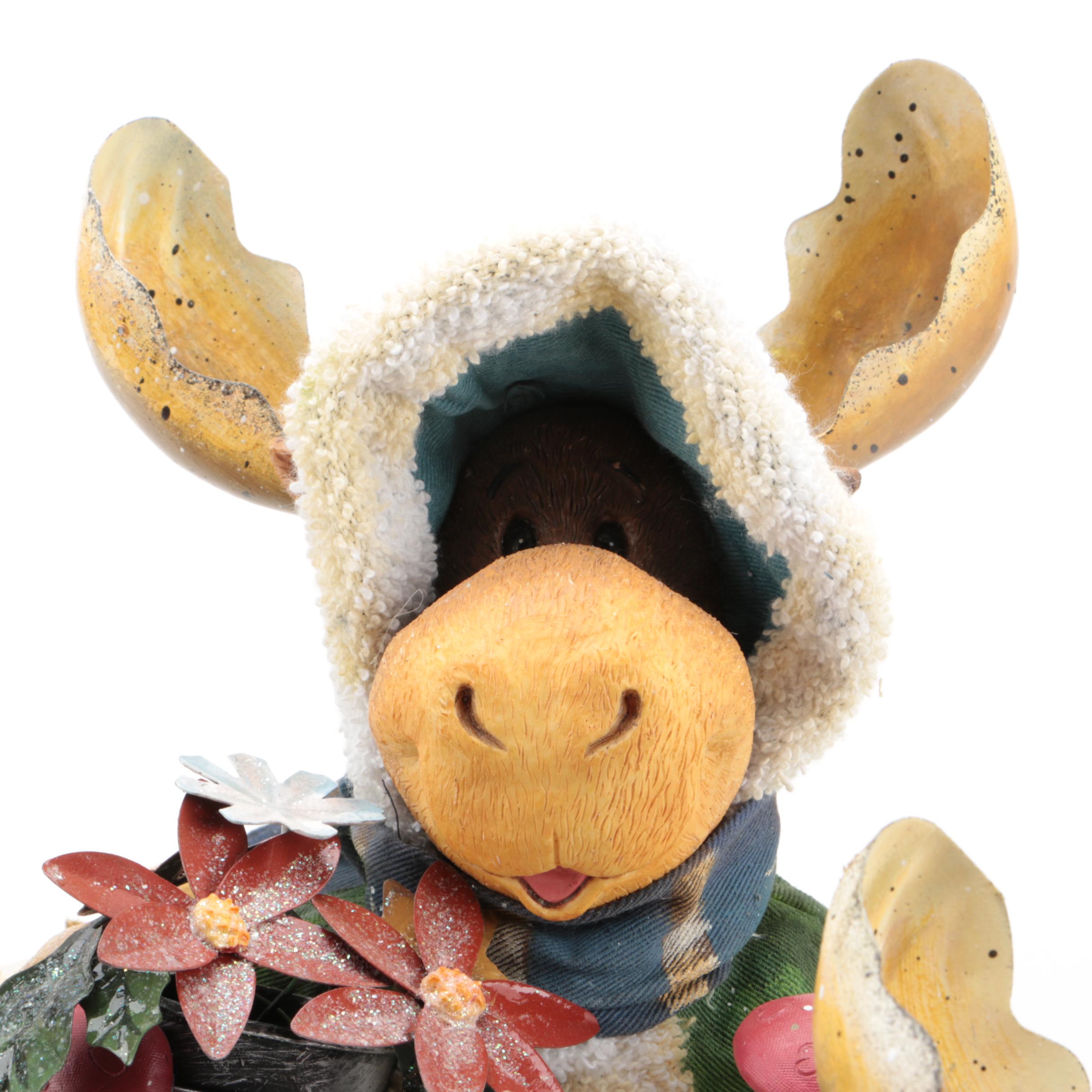 Grandeur Noel 2003 Christmas Moose Family Set