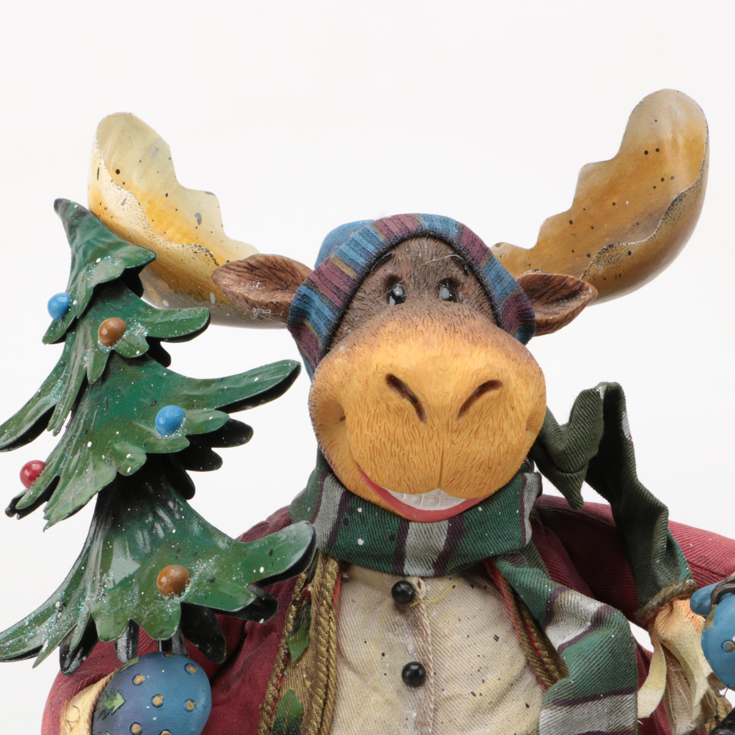 Grandeur Noel 2003 Christmas Moose Family Set